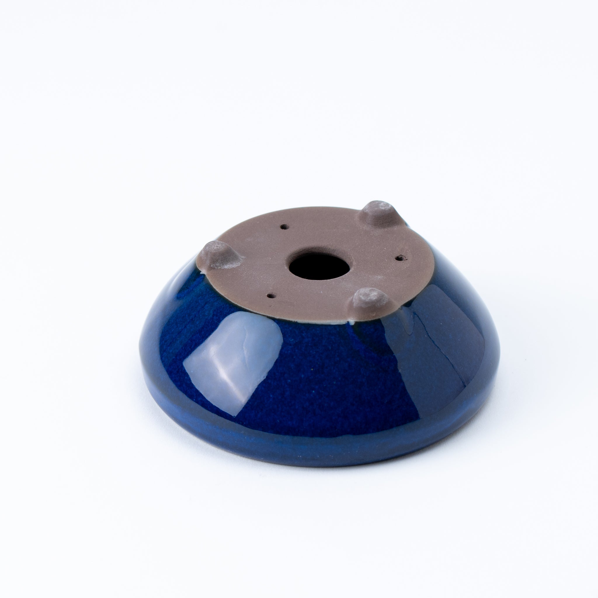 Naginowa Namako Navy BANKO Ware Japanese Bonsai Pot Set of 3