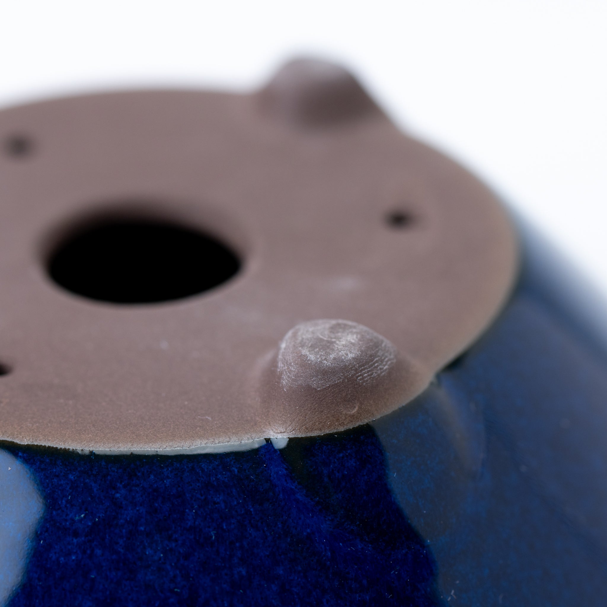 Naginowa Namako Navy BANKO Ware Japanese Bonsai Pot Set of 3