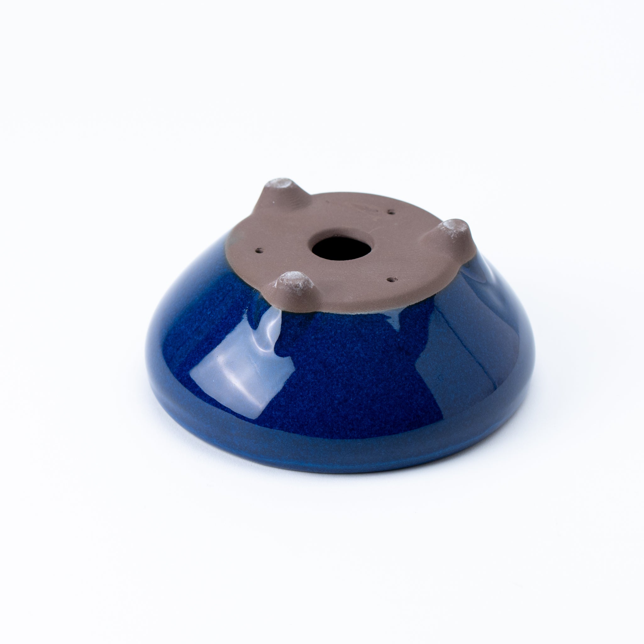 Naginowa Namako Navy BANKO Ware Japanese Bonsai Pot Set of 3