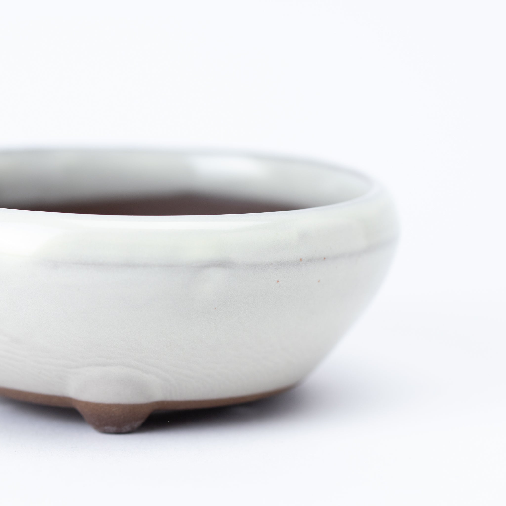 Naginowa Cream BANKO Ware Japanese Bonsai Pot Set of 3