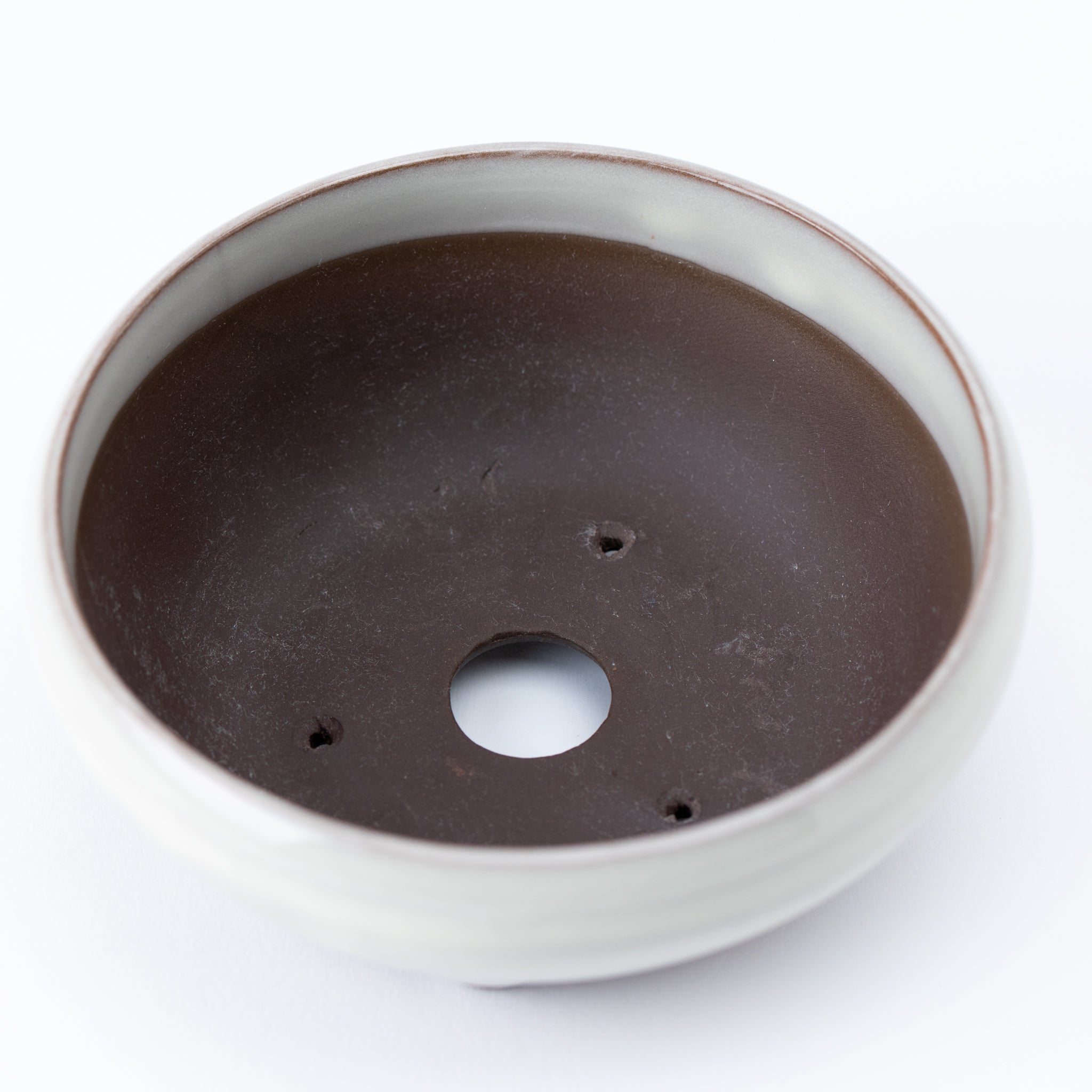 Naginowa Cream BANKO Ware Japanese Bonsai Pot Set of 3