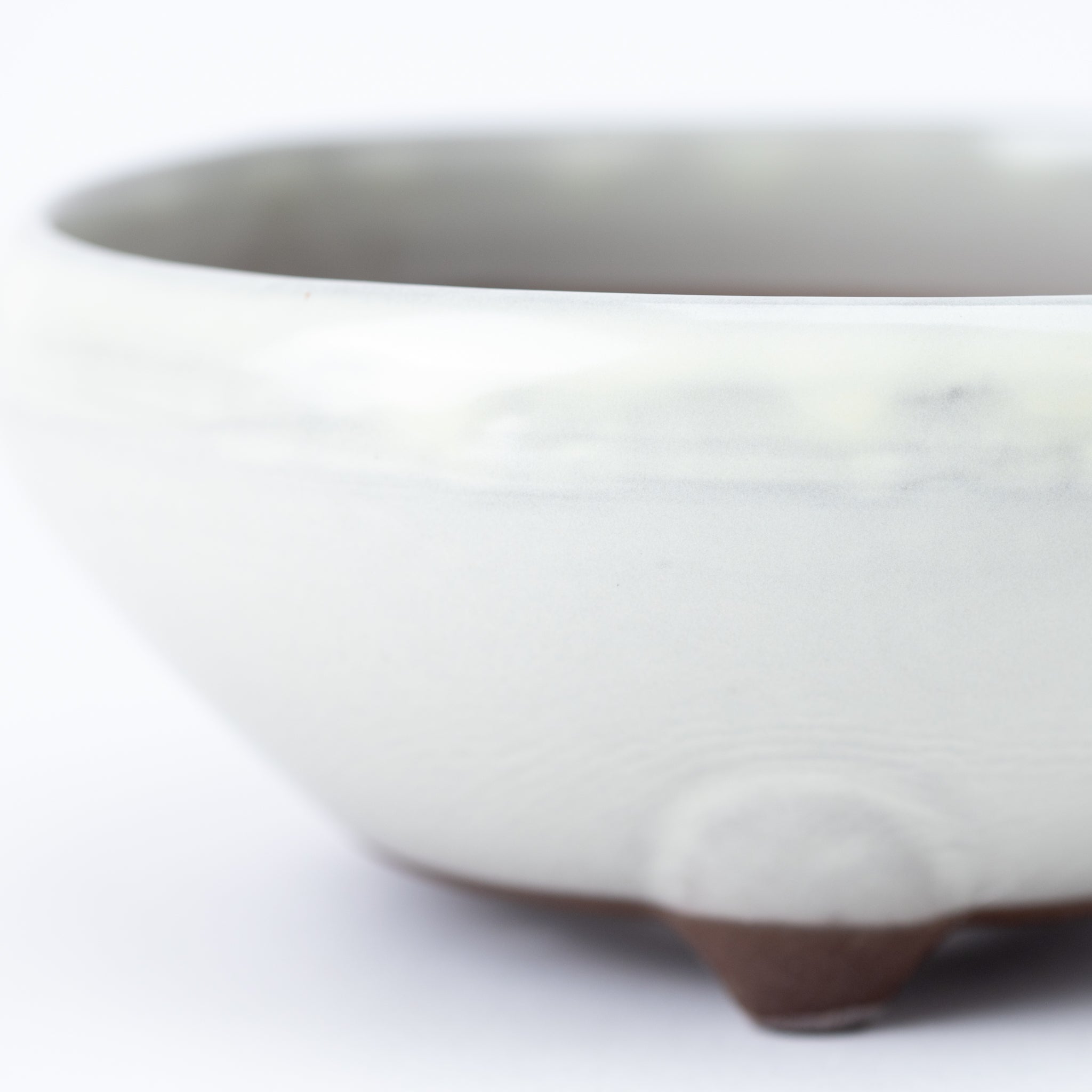 Naginowa Cream BANKO Ware Japanese Bonsai Pot Set of 3