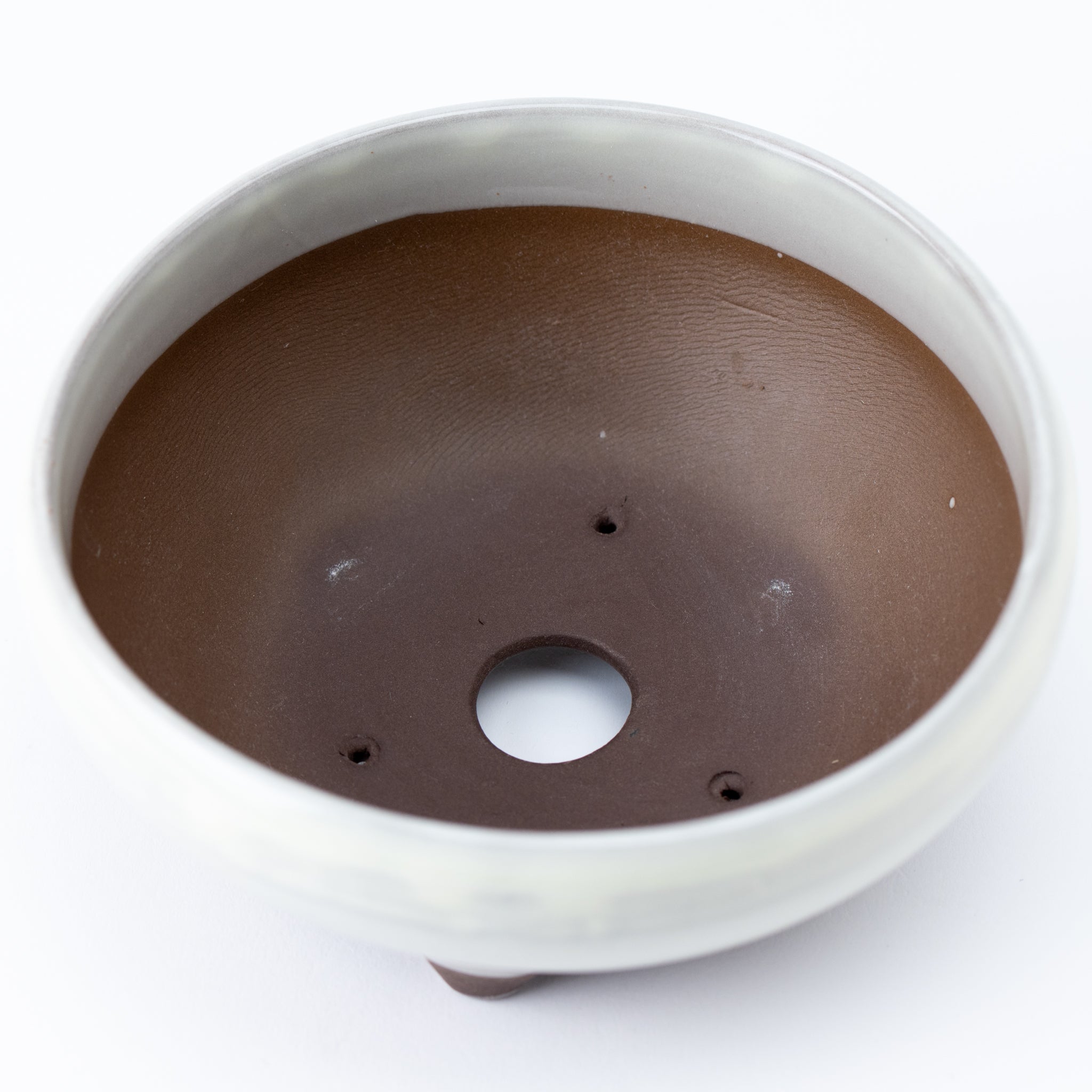 Naginowa Cream BANKO Ware Japanese Bonsai Pot Set of 3