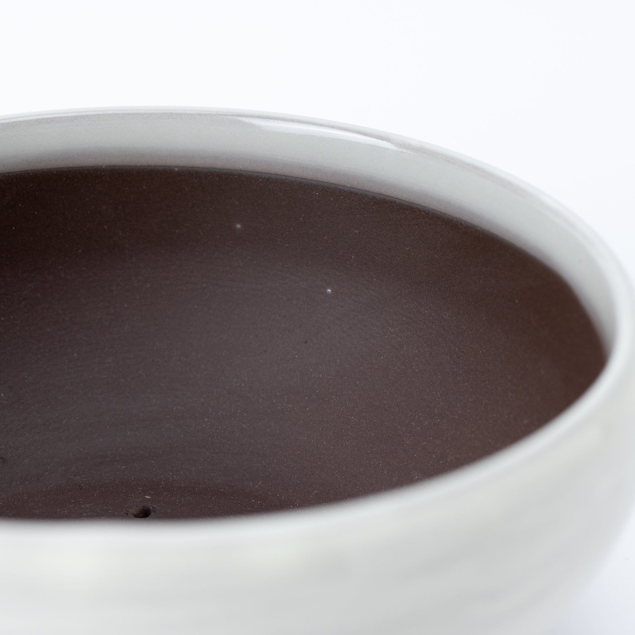 Naginowa Cream Circle BANKO Ware Japanese Bonsai Pot Set of 2