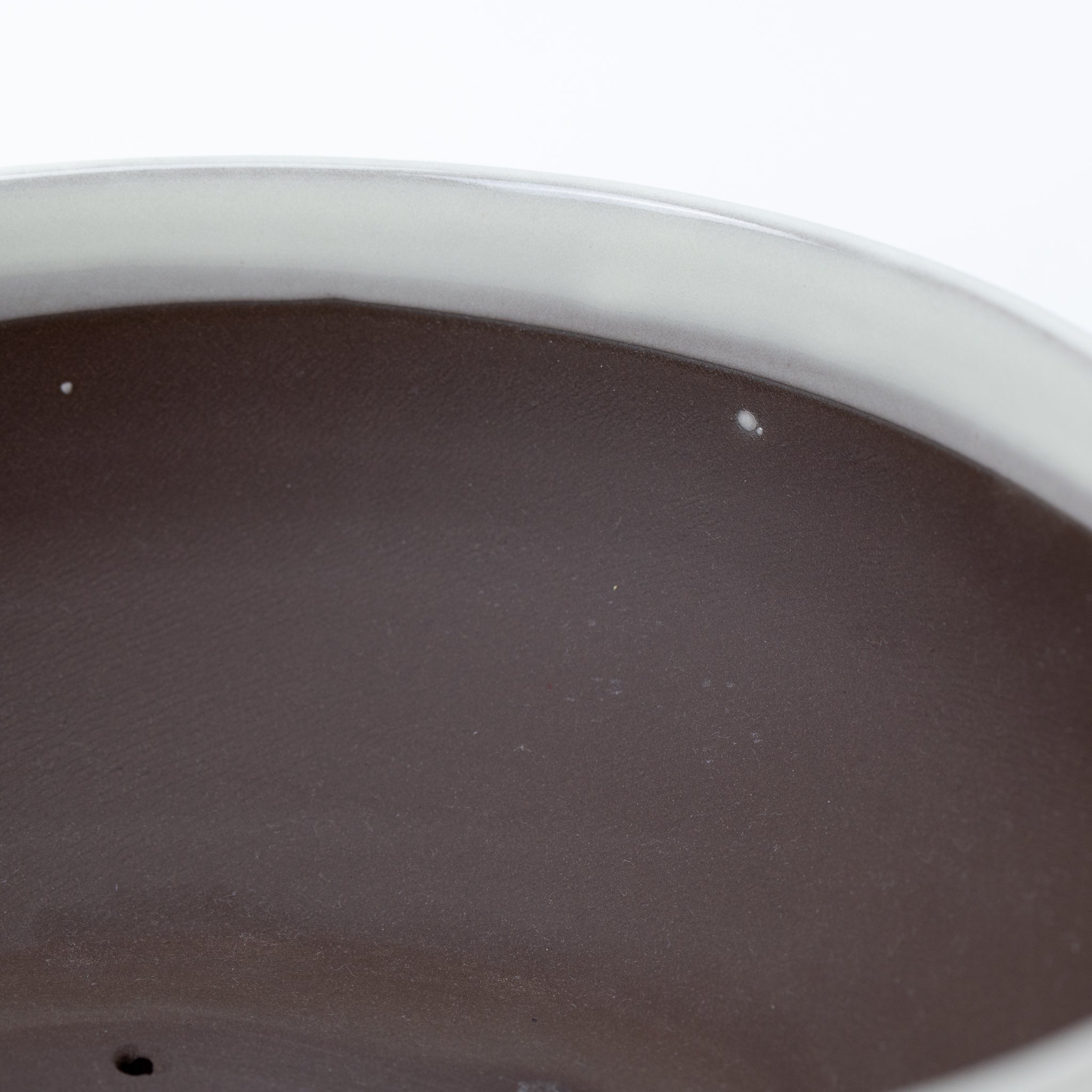 Naginowa Cream Circle BANKO Ware Japanese Bonsai Pot Set of 2