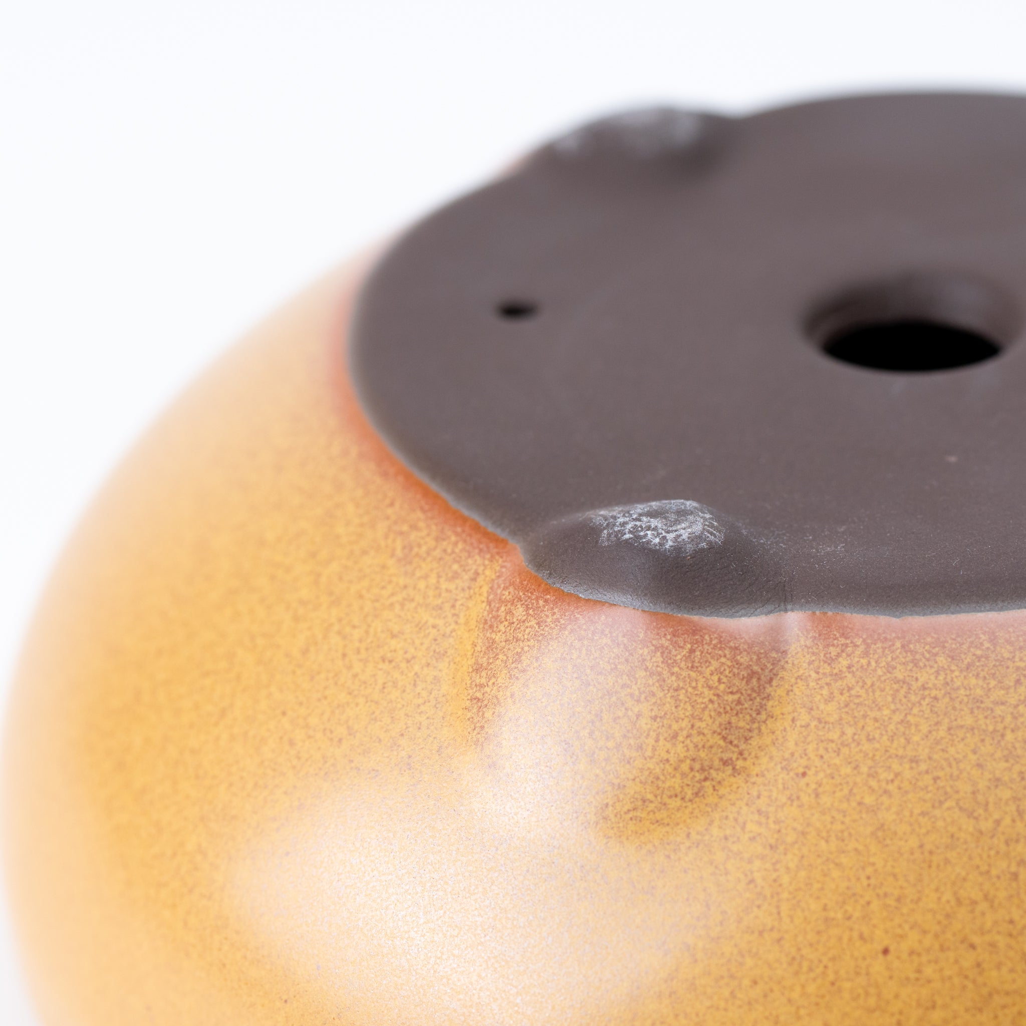 Naginowa Yellow Circle BANKO Ware Japanese Bonsai Pot Set of 2