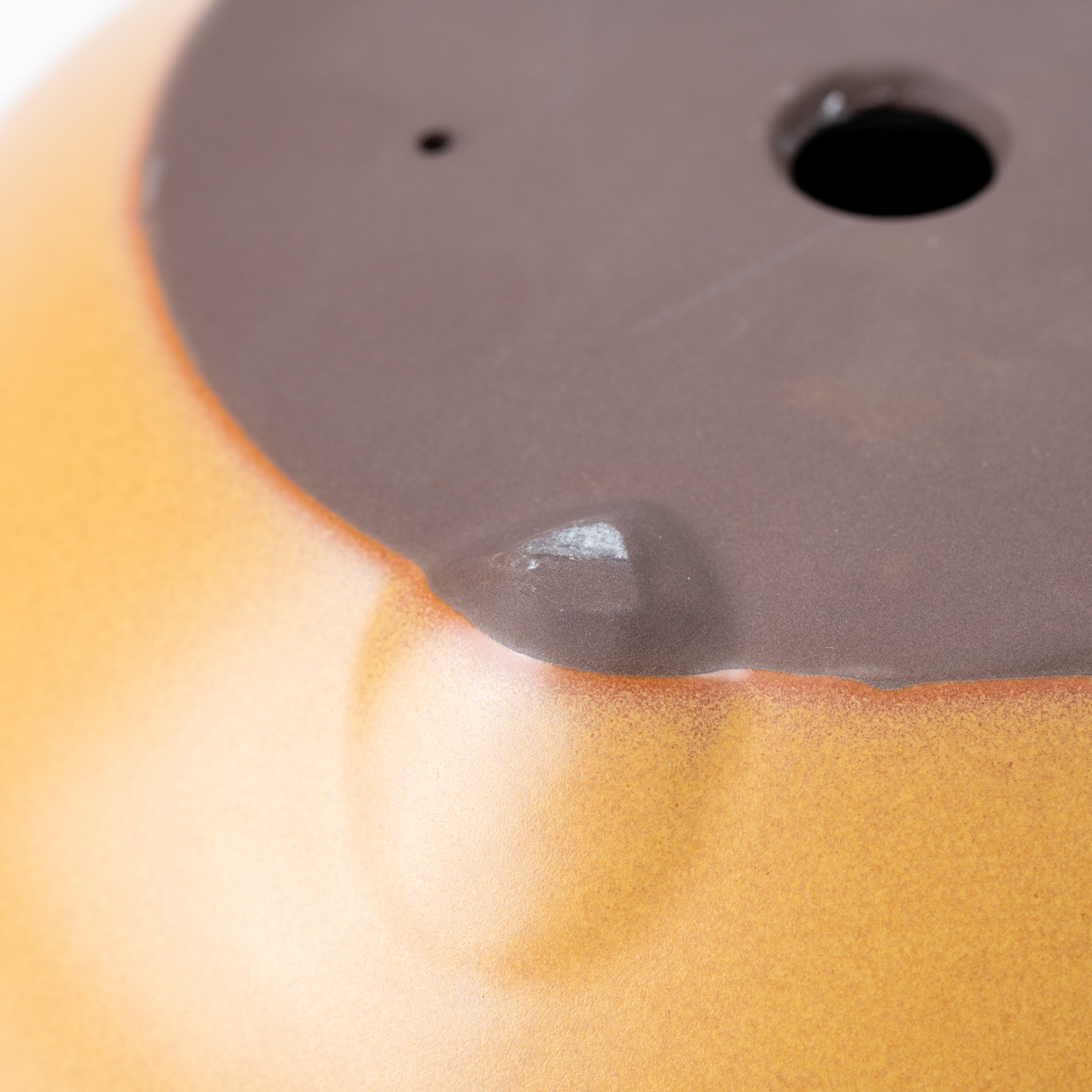 Naginowa Yellow Circle BANKO Ware Japanese Bonsai Pot Set of 2