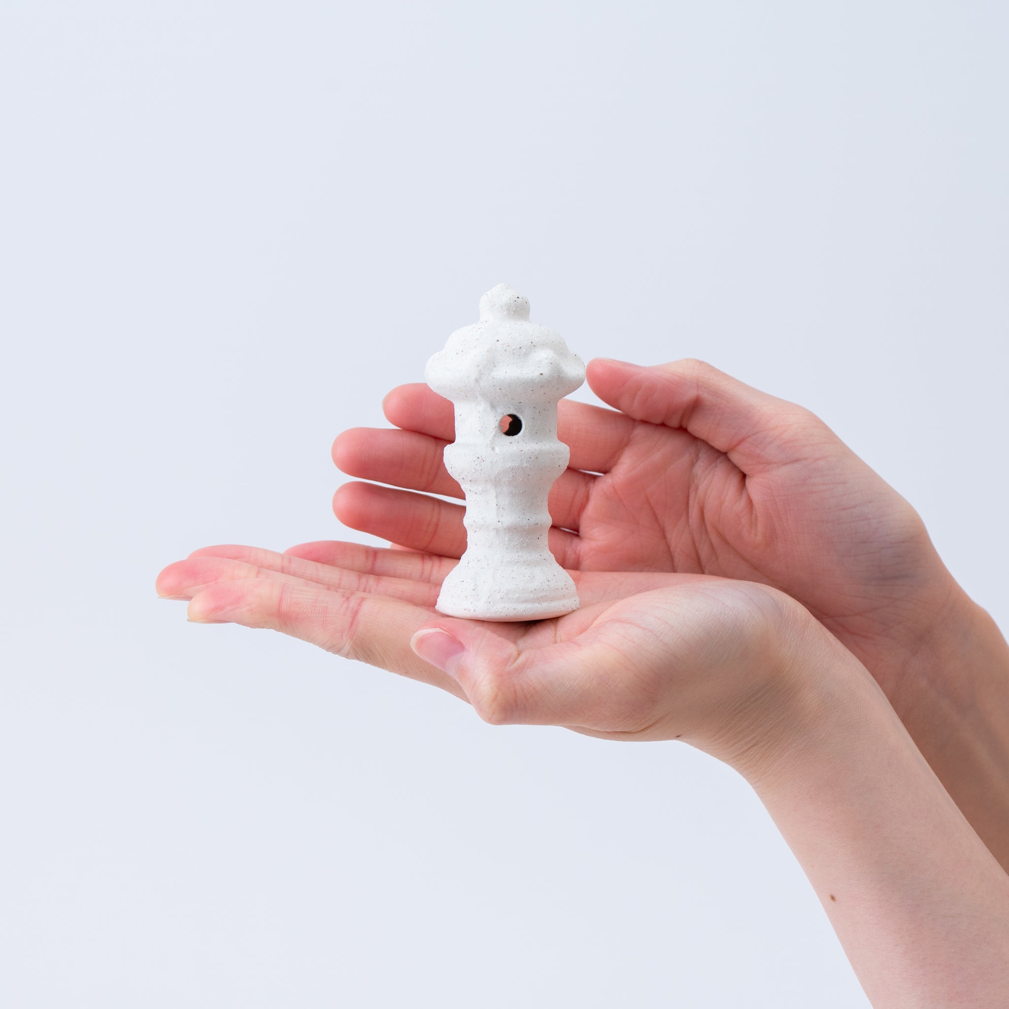 Bonsai Ornament - White Snow Japanese Lantern