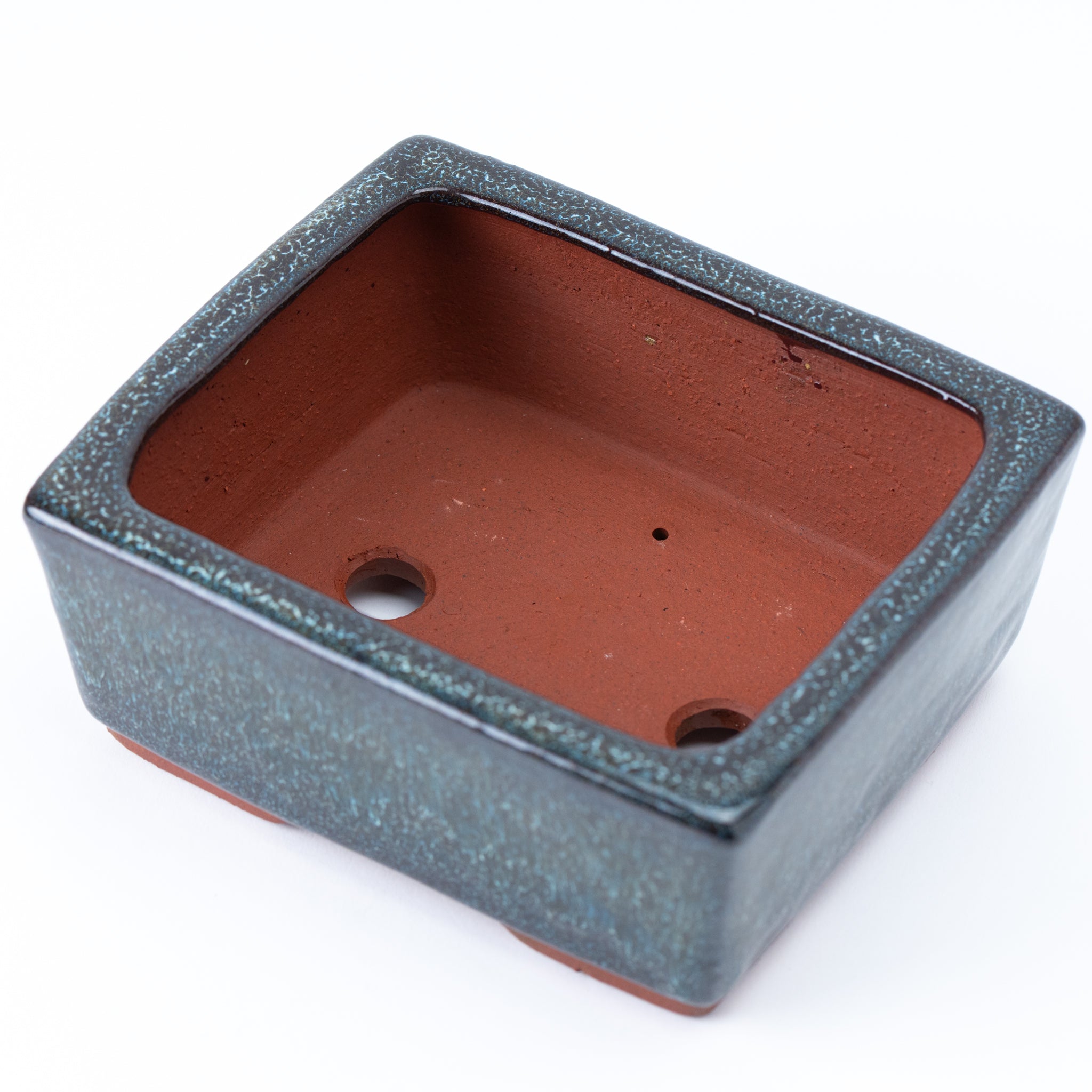 Eimei Tokoname Ware Rimless Rectangular Shape Japanese Bonsai Pot