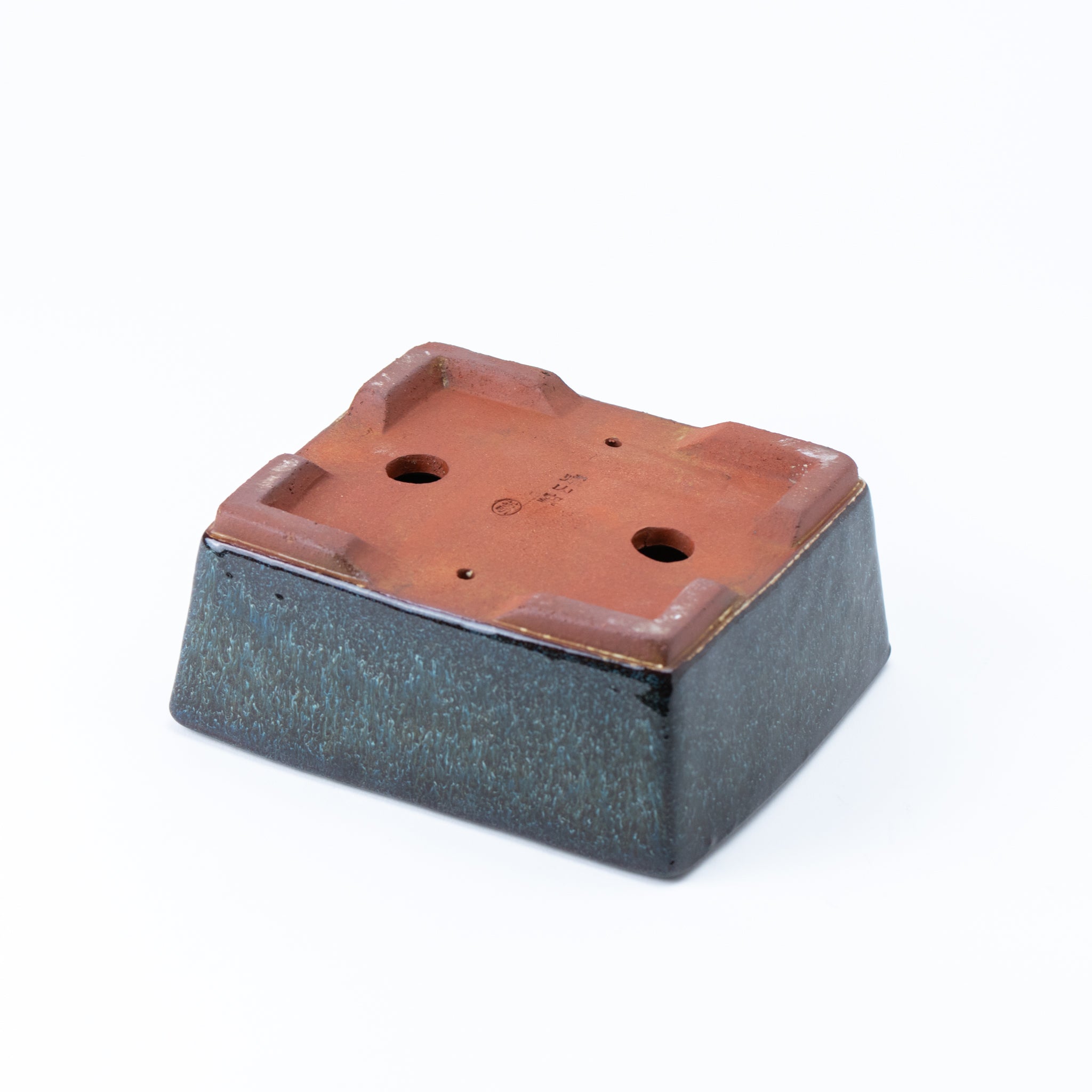 Eimei Tokoname Ware Rimless Rectangular Shape Japanese Bonsai Pot