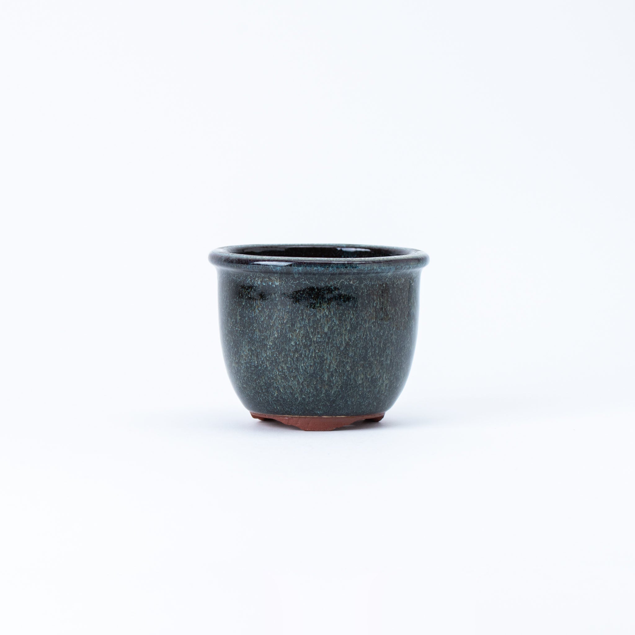 Eimei Tokoname Ware Round with Deep Rim Japanese Bonsai Pot