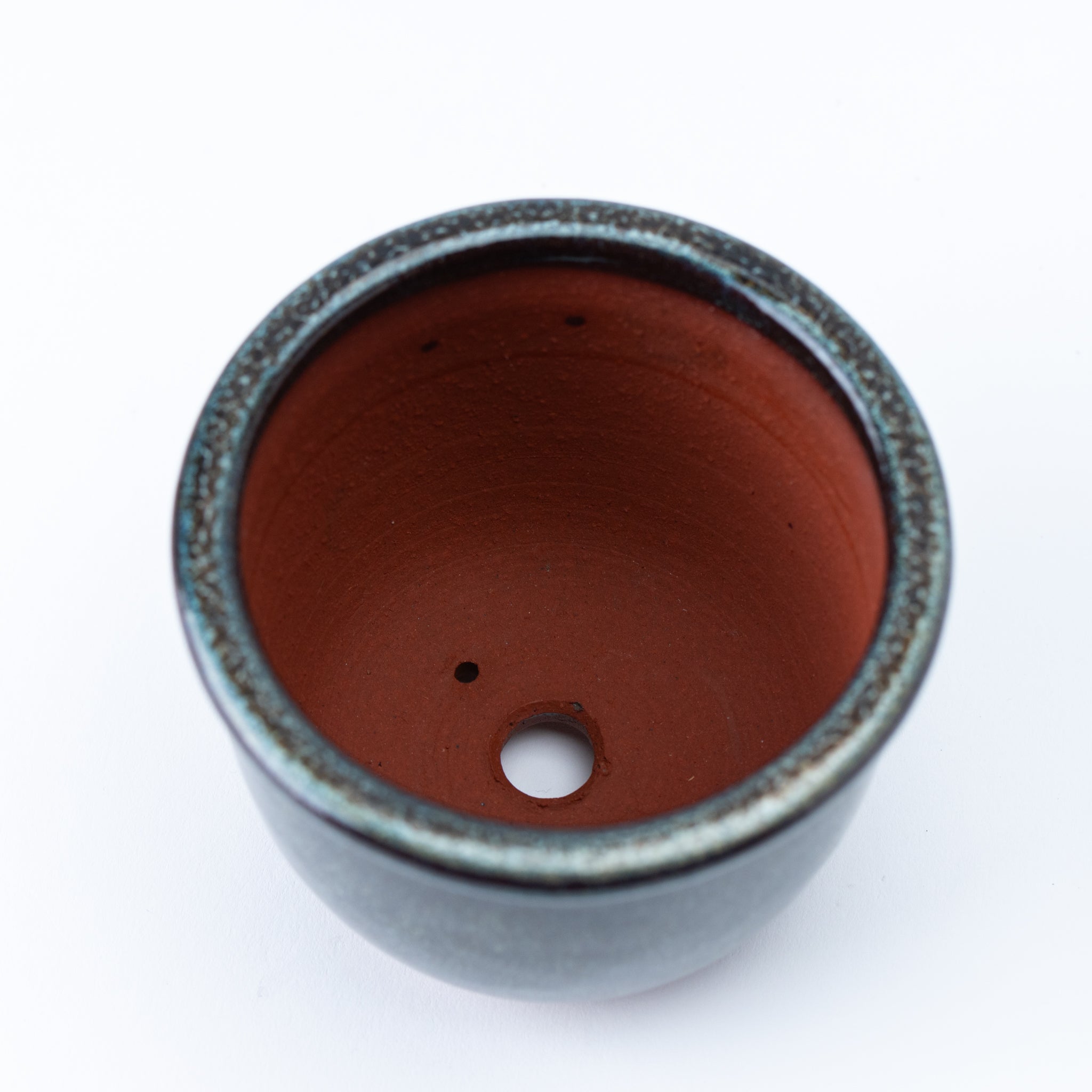 Eimei Tokoname Ware Round with Deep Rim Japanese Bonsai Pot