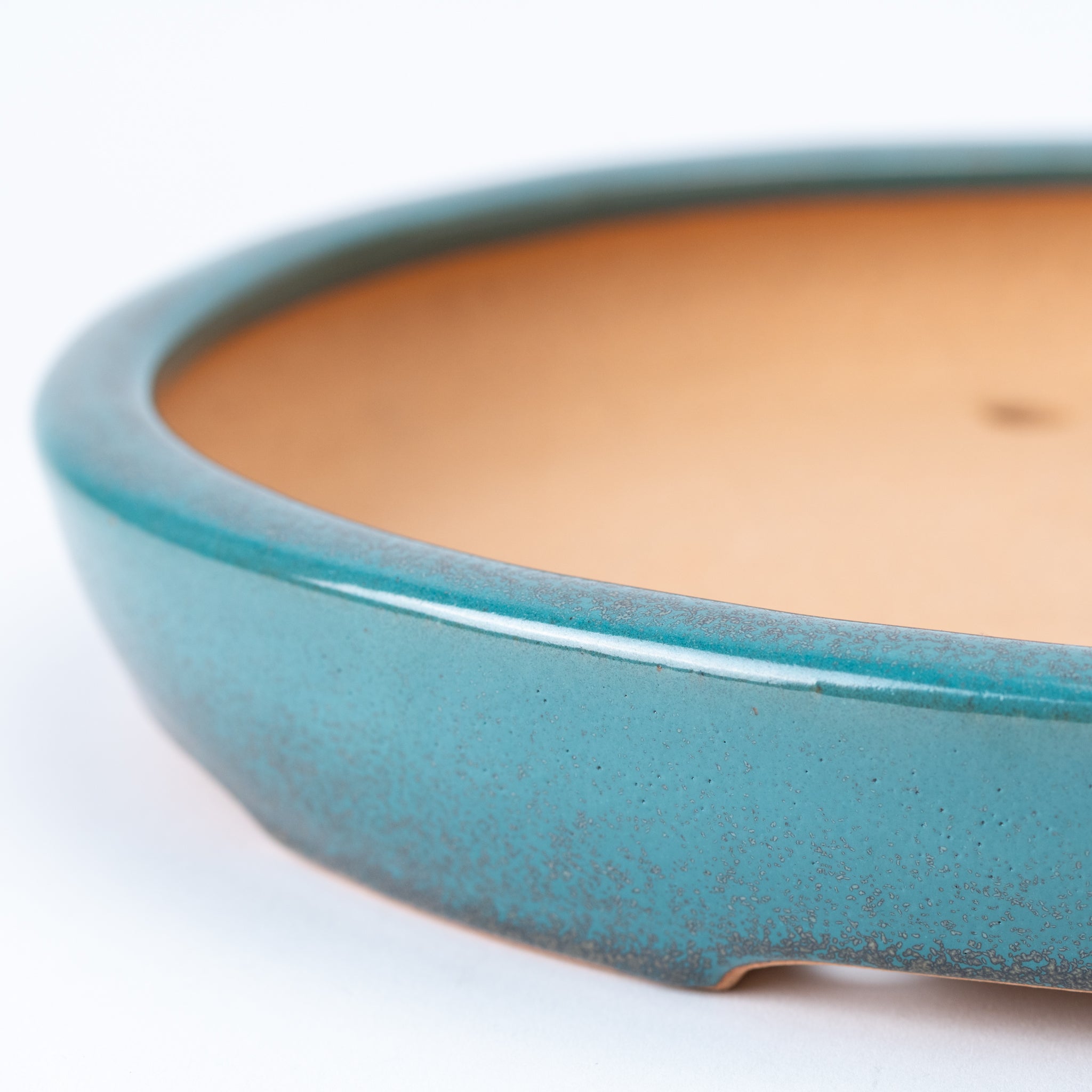 Reihou Tokoname Ware Subtly Distorted Oval Shape Japanese Bonsai Pot