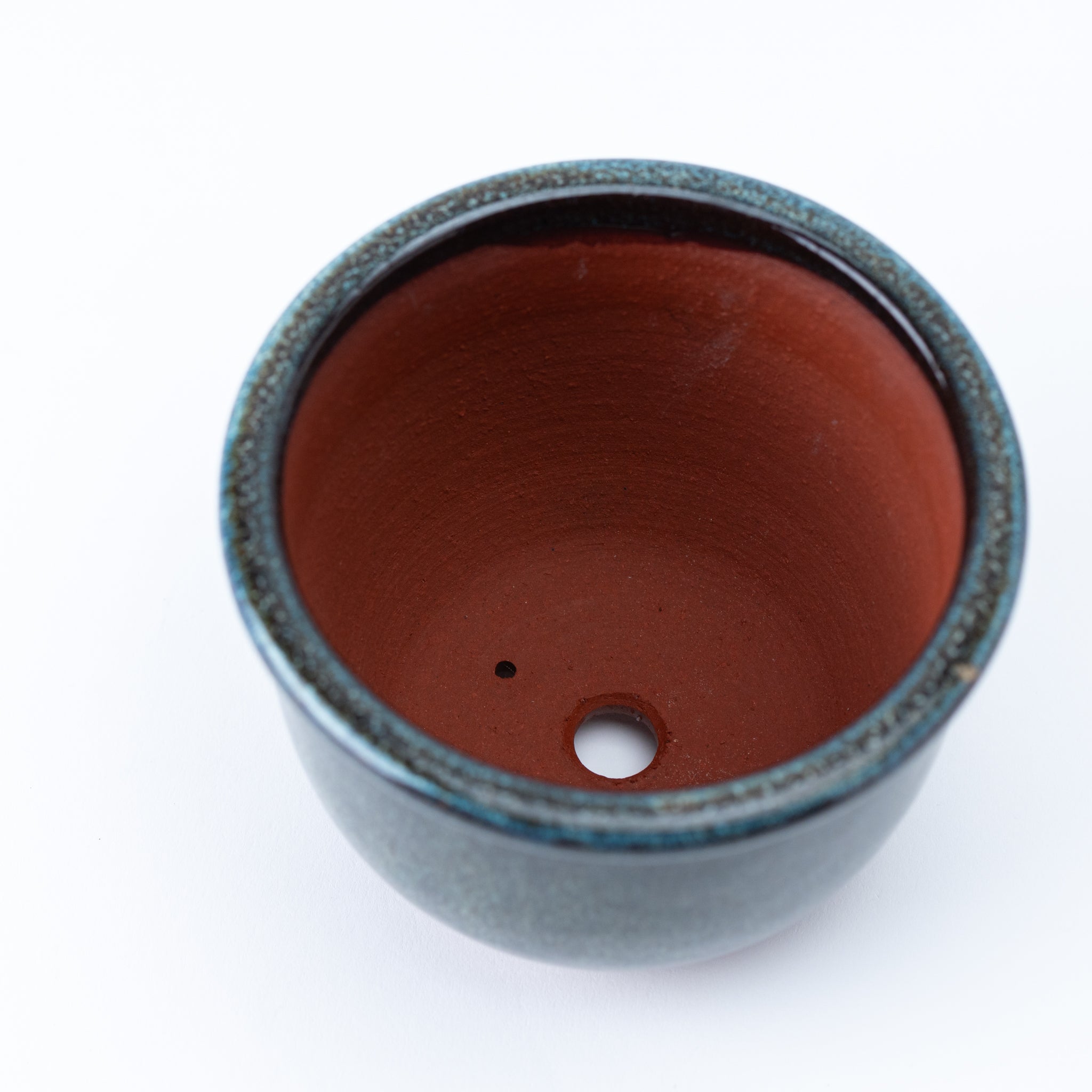Eimei Tokoname Ware Round with Deeper Rim Japanese Bonsai Pot