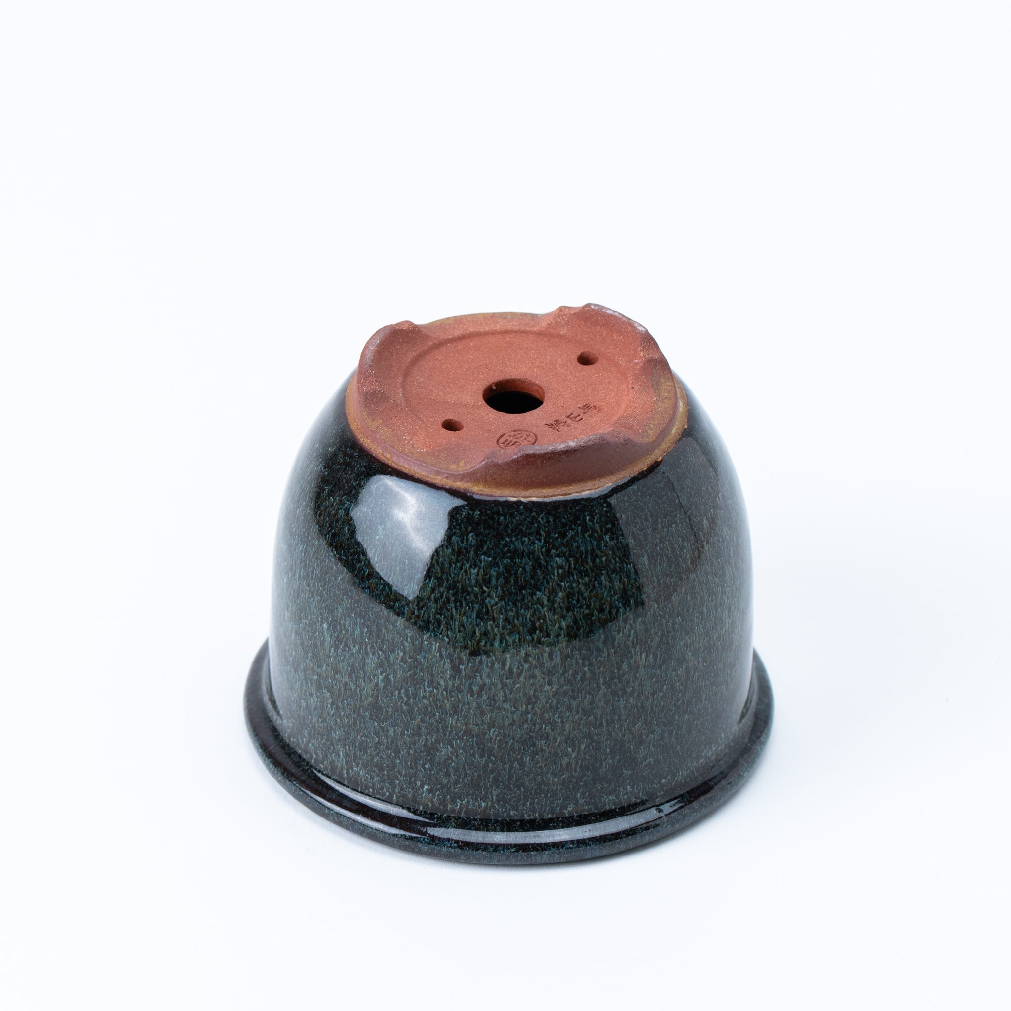 Eimei Tokoname Ware Round with Deeper Rim Japanese Bonsai Pot