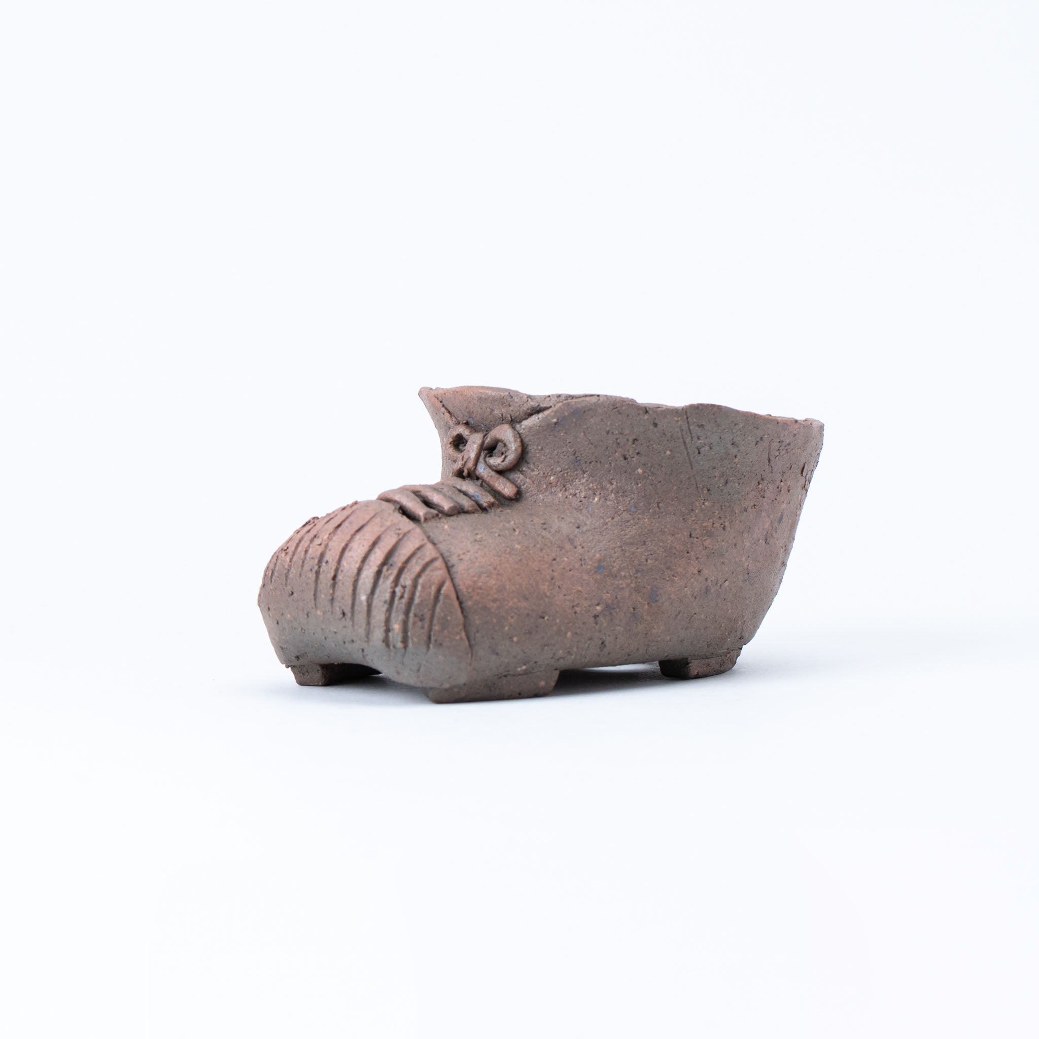 Mitsue Tokoname Ware Shoe Shape Japanese Bonsai Pot