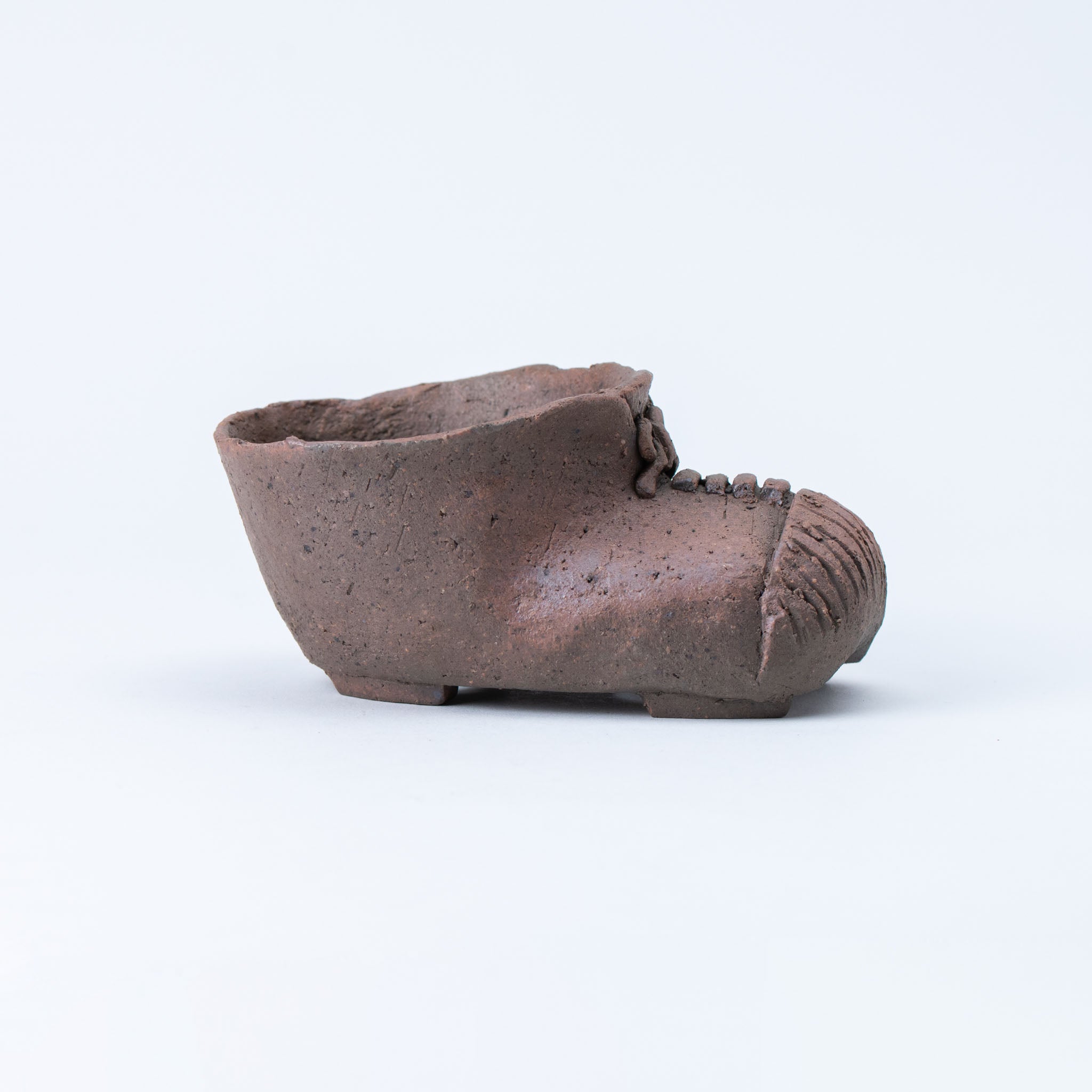 Mitsue Tokoname Ware Shoe Shape Japanese Bonsai Pot