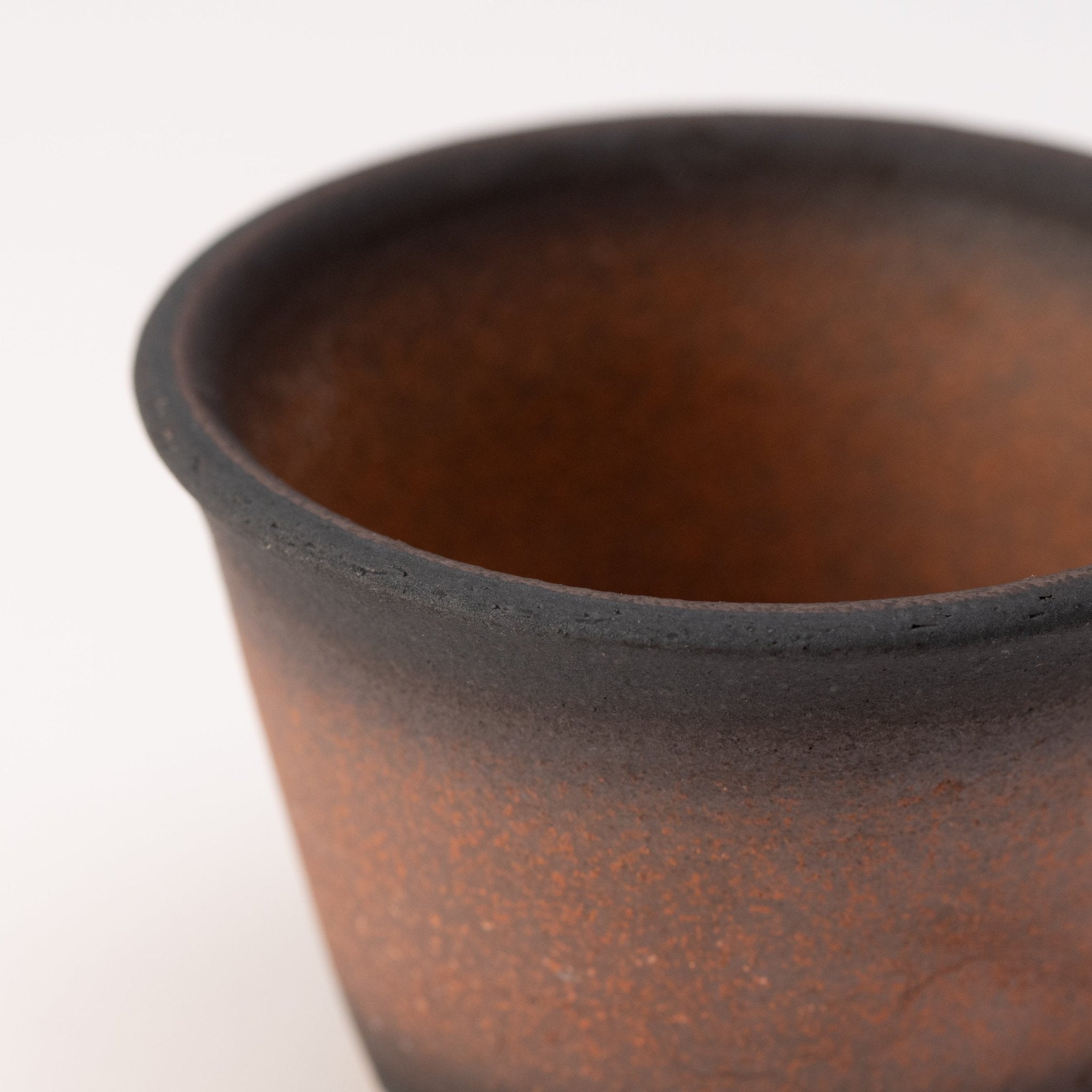 Naginowa Kurofuki Standard BANKO Ware Japanese Bonsai Pot 4.3in.