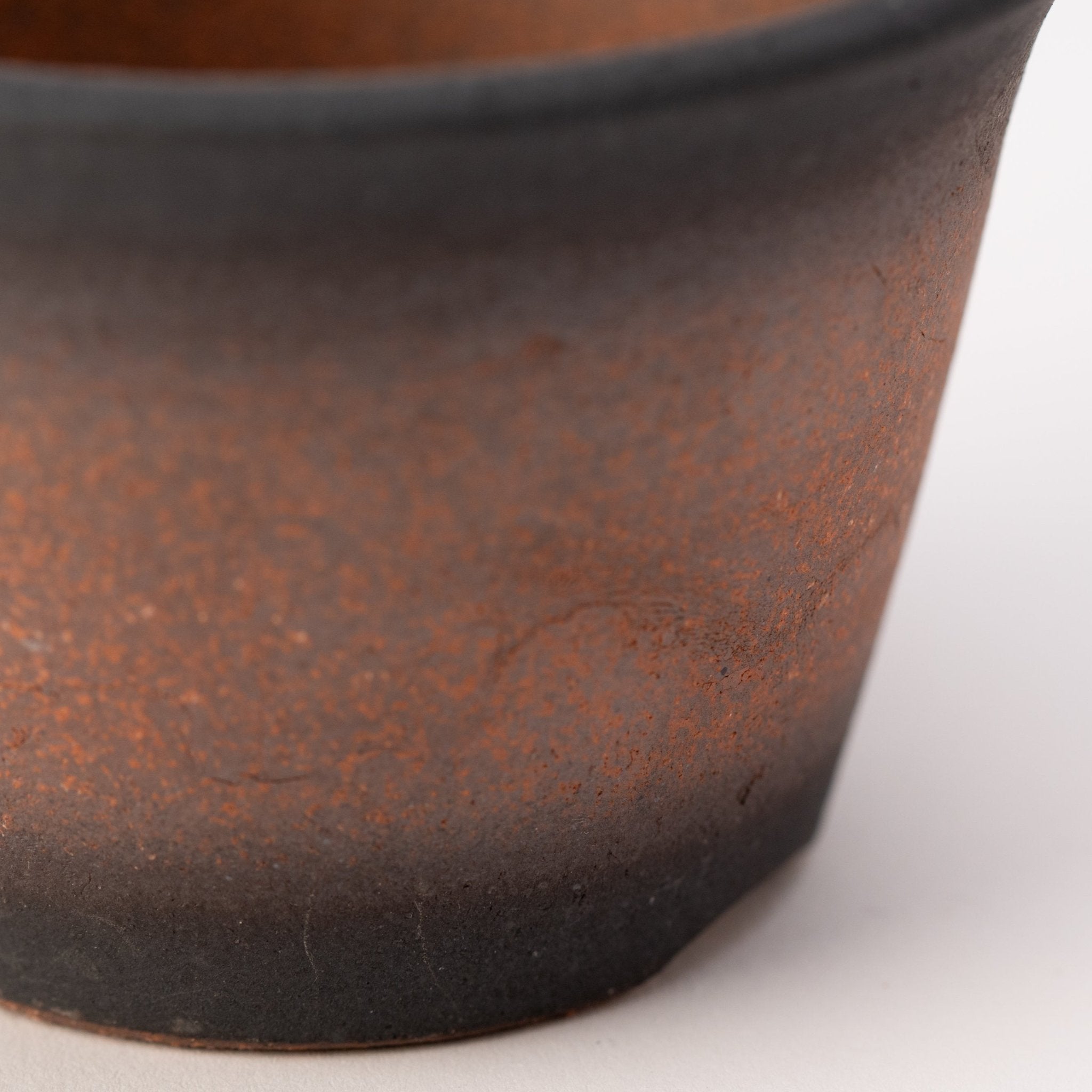 Naginowa Kurofuki Standard BANKO Ware Japanese Bonsai Pot 4.3in.