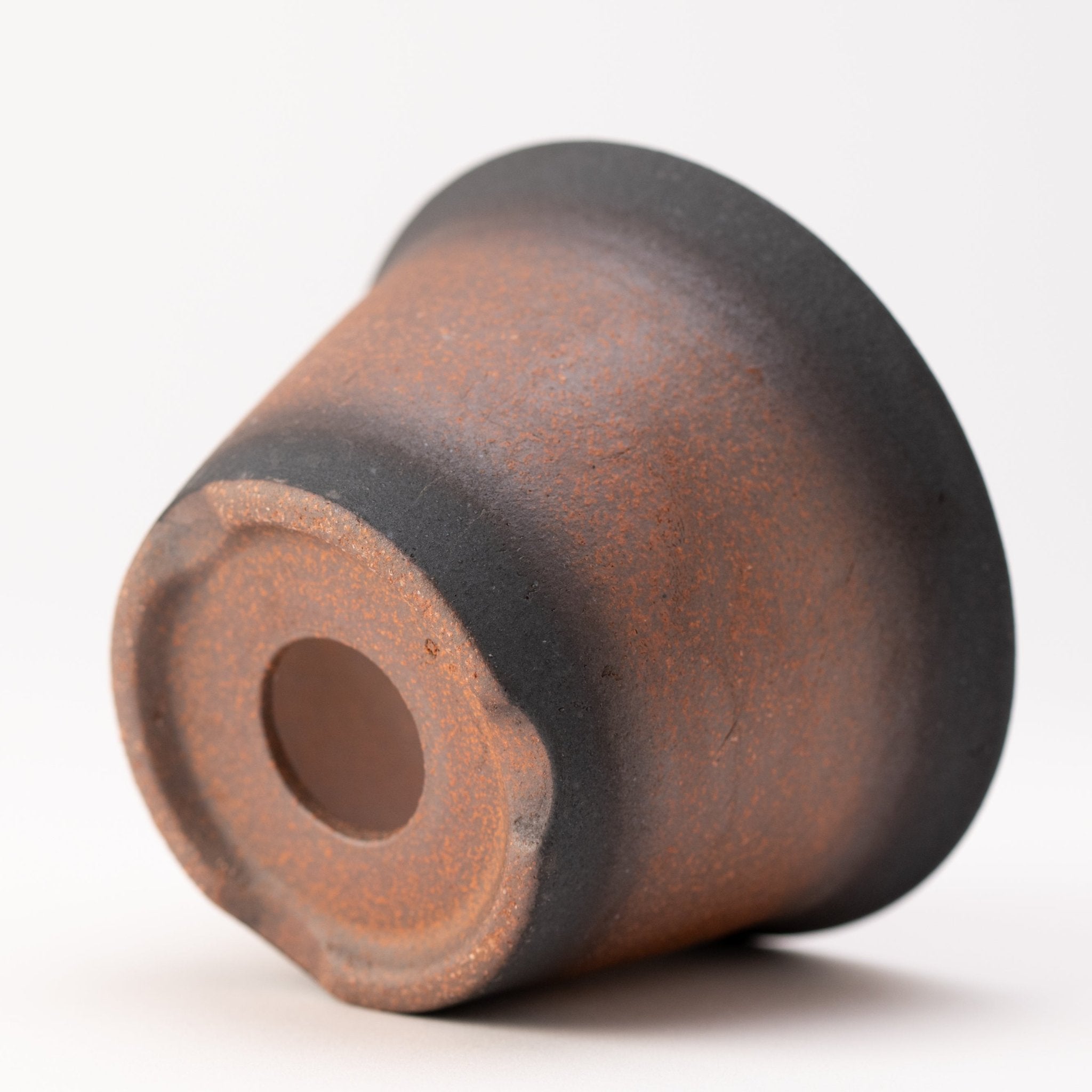 Naginowa Kurofuki Standard BANKO Ware Japanese Bonsai Pot 4.3in.