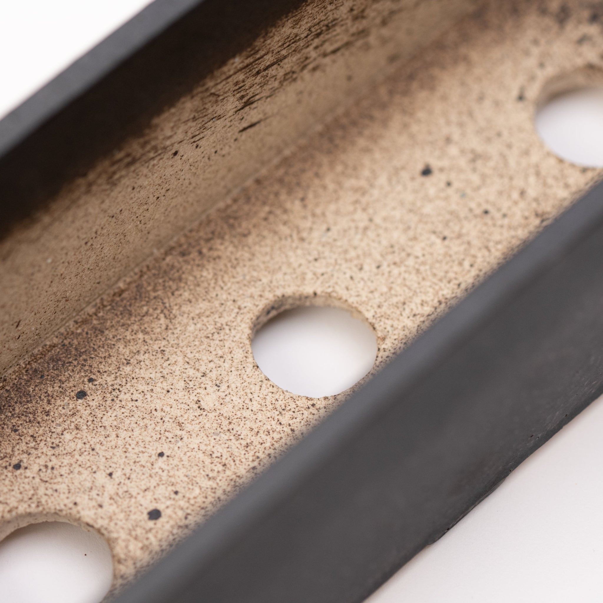 Naginowa Black right angle BANKO Ware Japanese Bonsai Pot 9.1in.