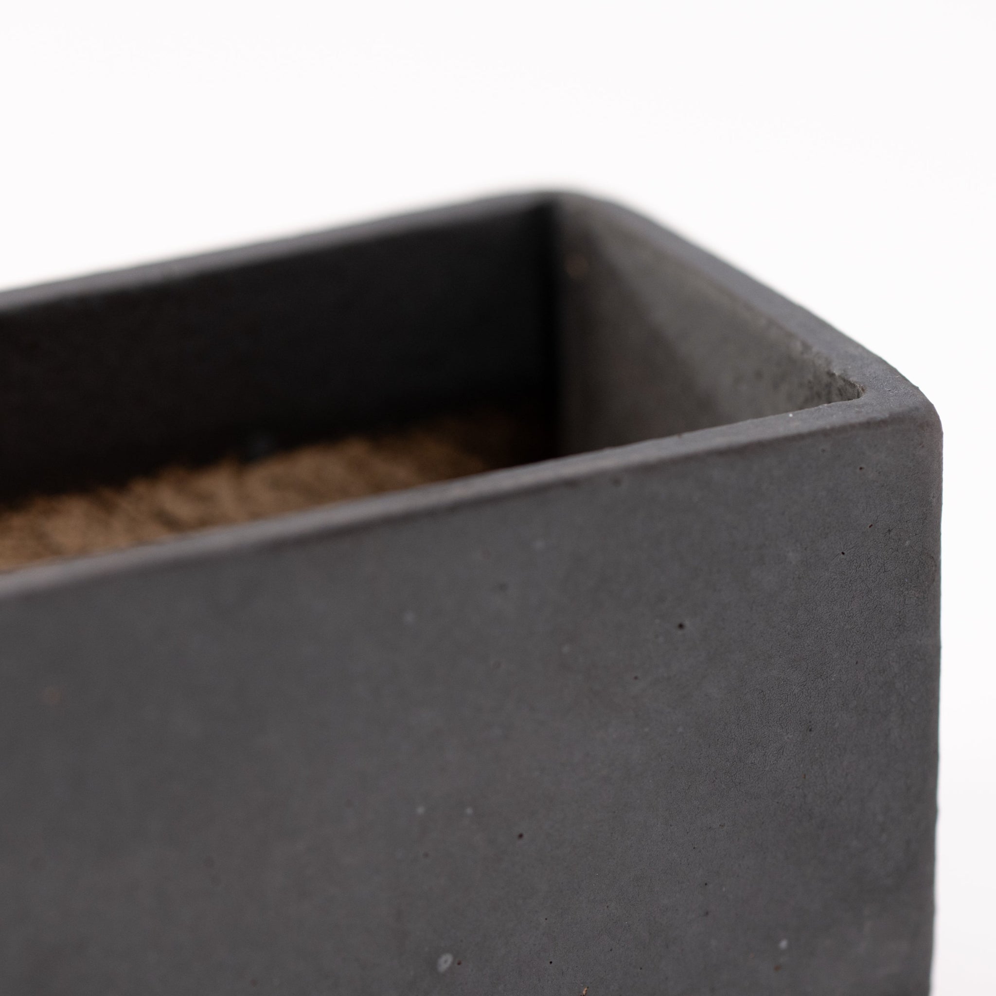 Naginowa Black right angle BANKO Ware Japanese Bonsai Pot 9.1in.