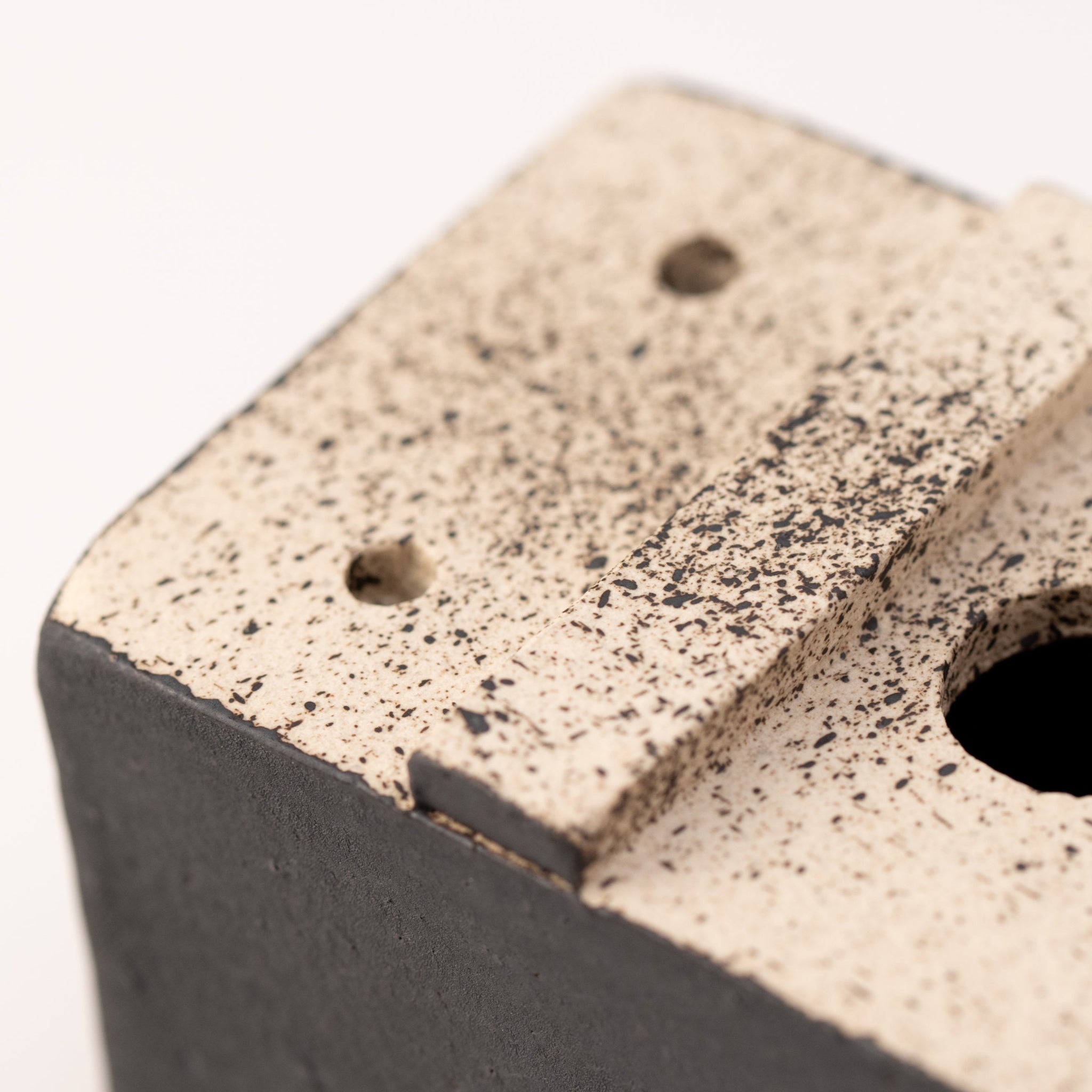 Naginowa Black right angle BANKO Ware Japanese Bonsai Pot 9.1in.