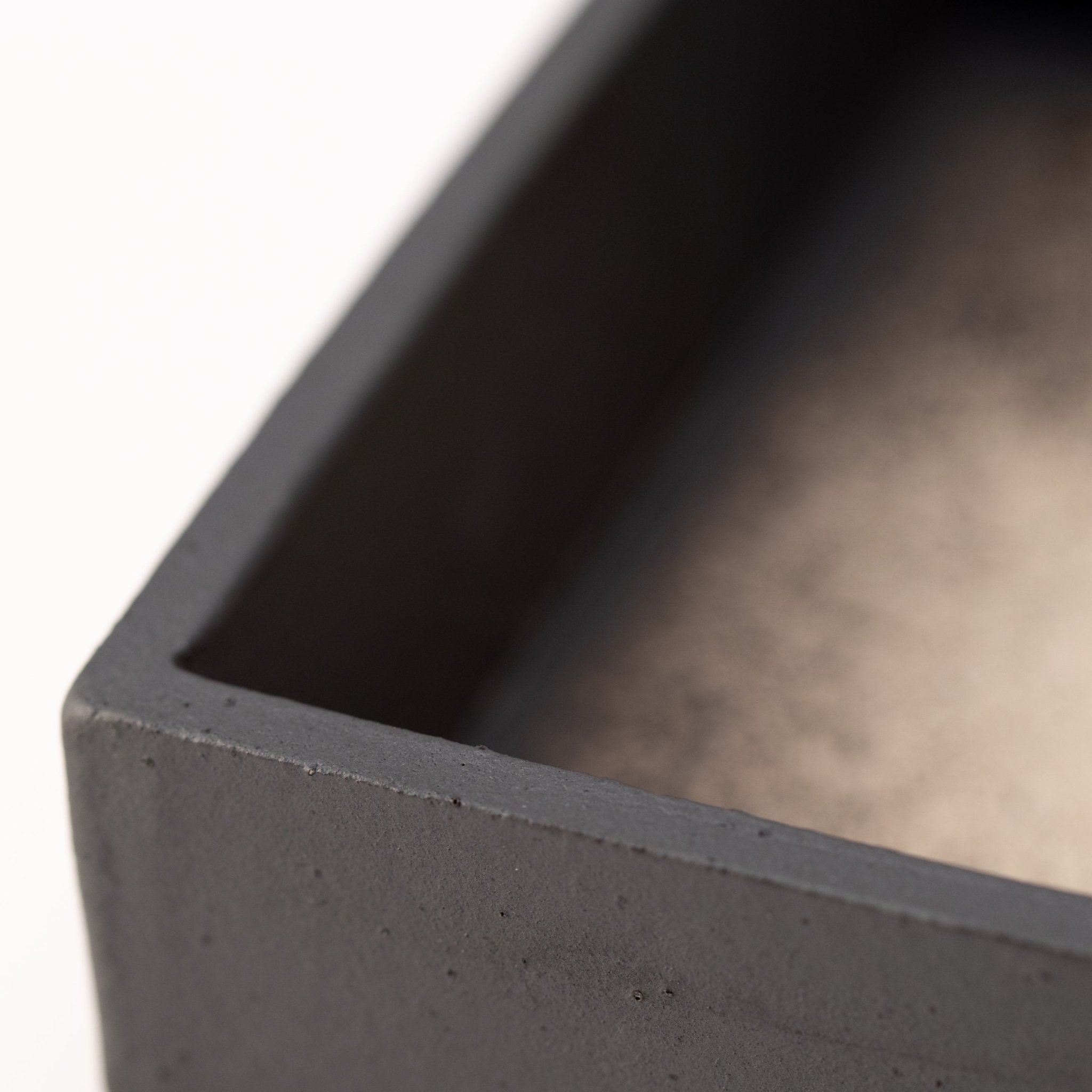 Naginowa Black square BANKO Ware Japanese Bonsai Pot 5.9in.