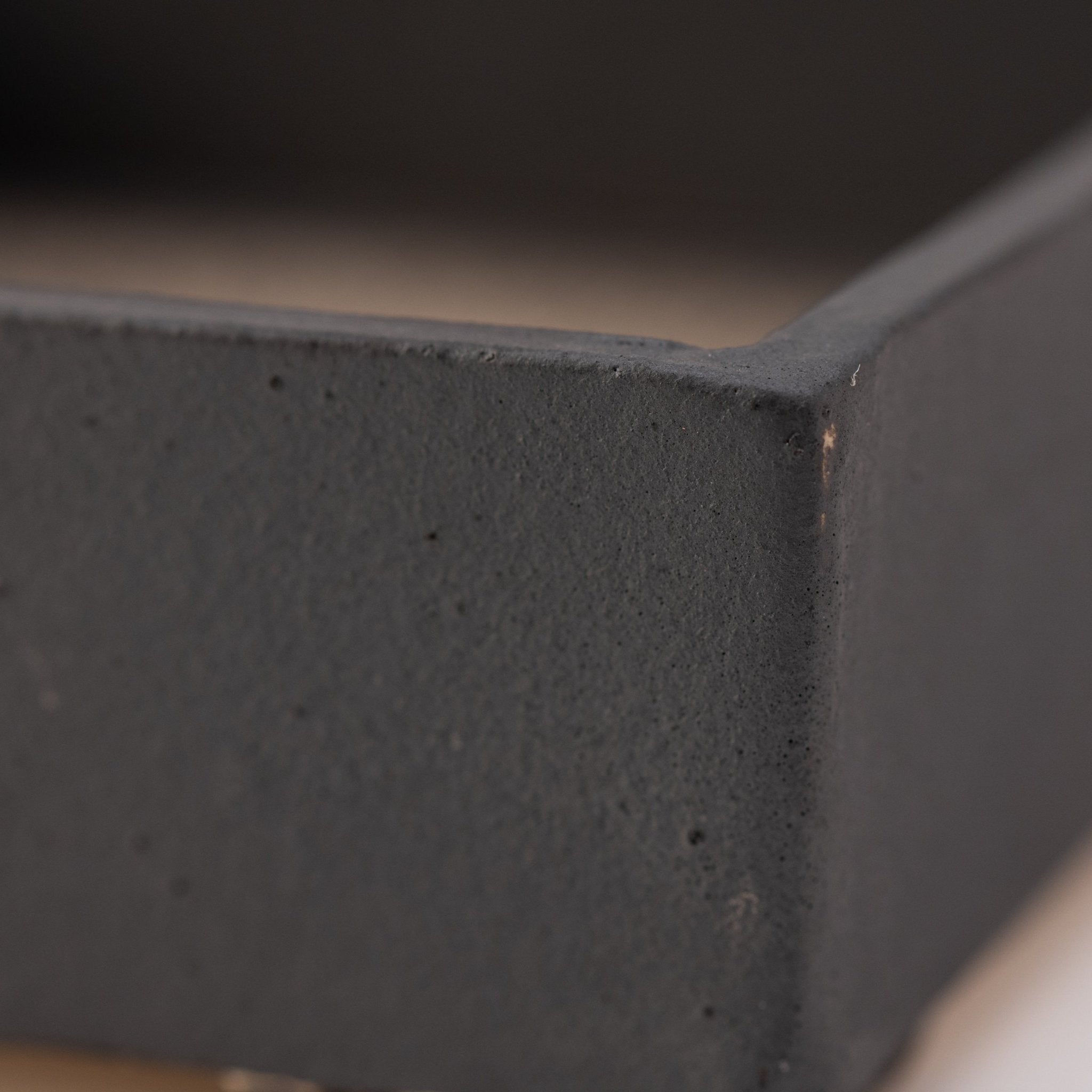 Naginowa Black square BANKO Ware Japanese Bonsai Pot 5.9in.