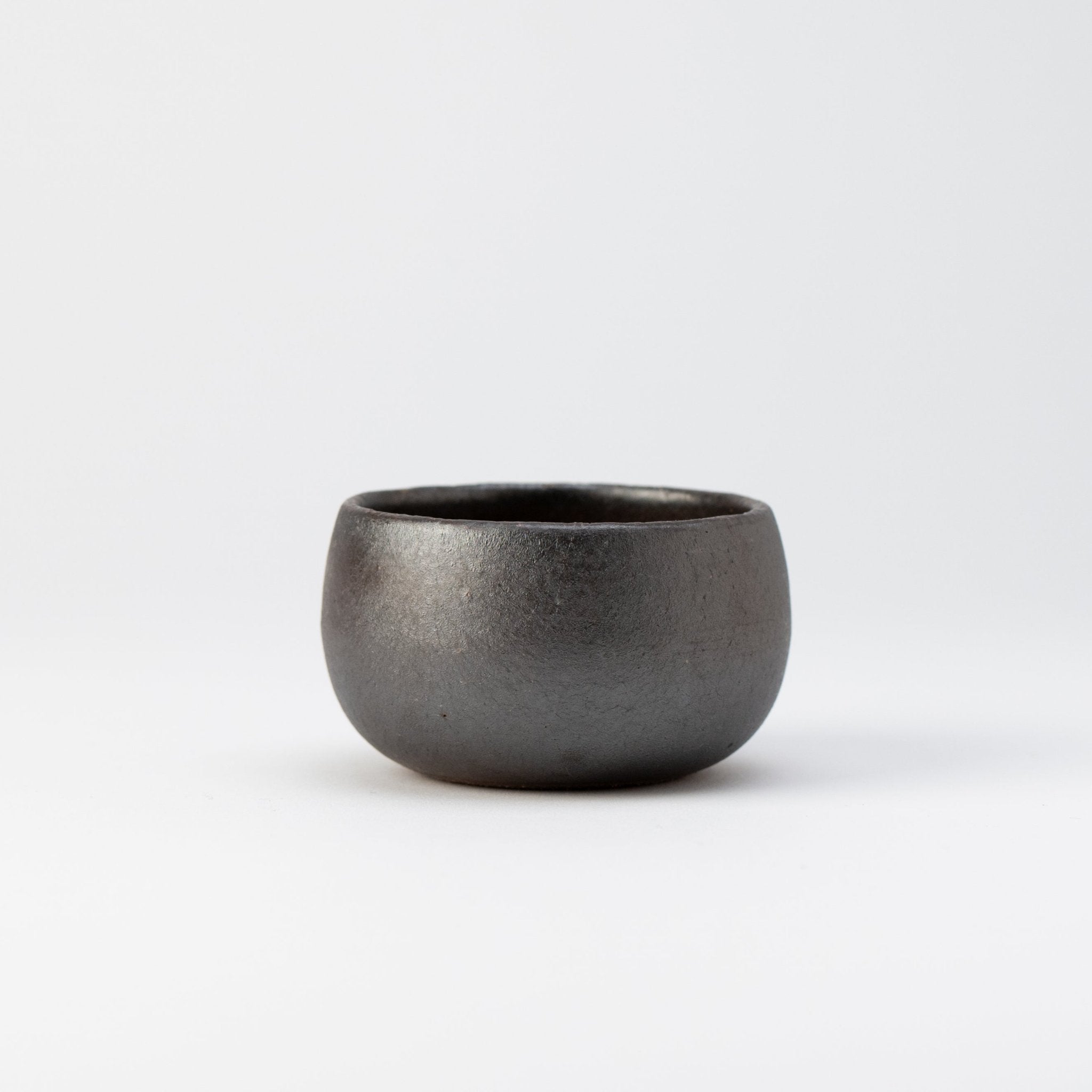 Naginowa Black BANKO Ware Japanese Bonsai Pot 3.3in.