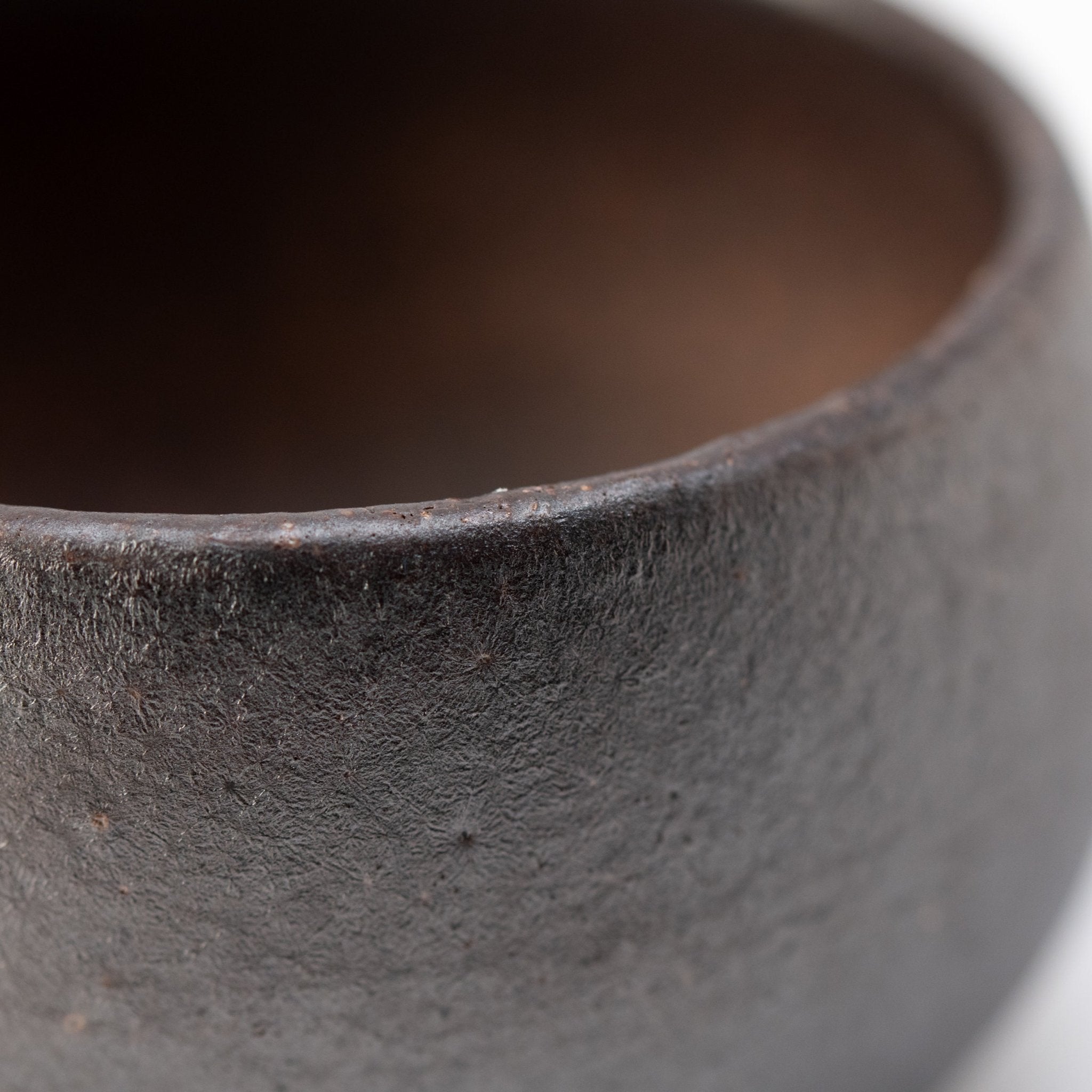 Naginowa Black BANKO Ware Japanese Bonsai Pot 3.3in.