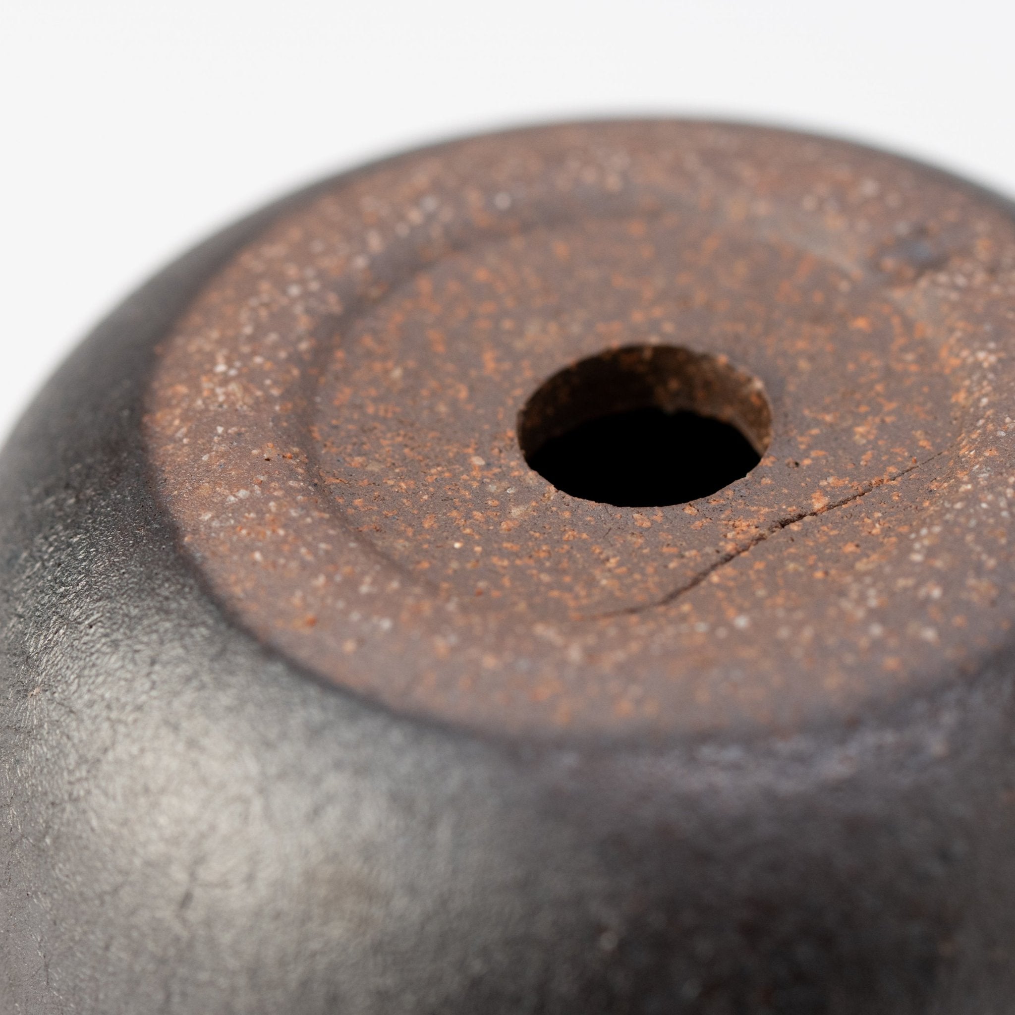 Naginowa Black BANKO Ware Japanese Bonsai Pot 3.3in.