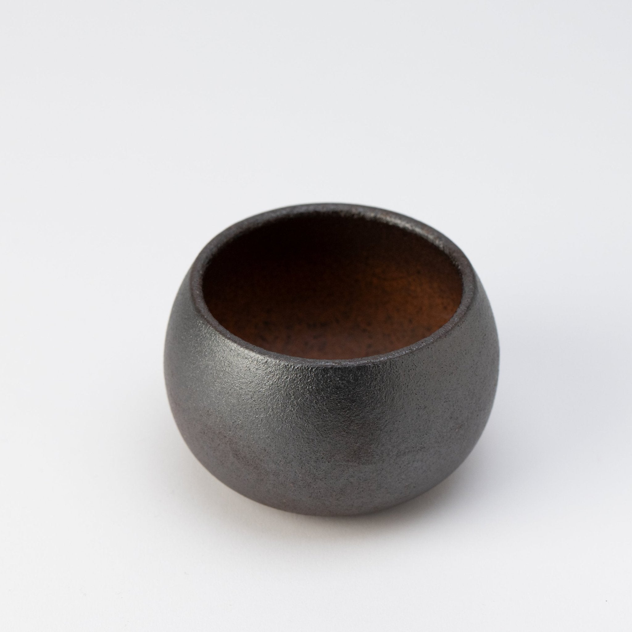 Naginowa Black BANKO Ware Japanese Bonsai Pot 3.9in.