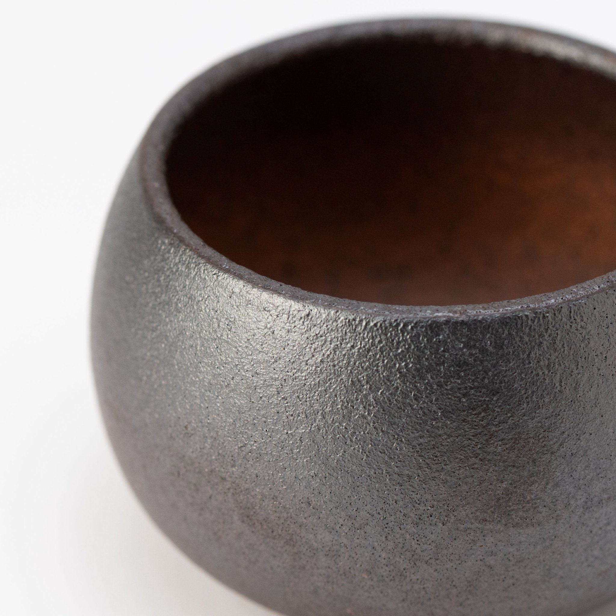 Naginowa Black BANKO Ware Japanese Bonsai Pot 3.9in.