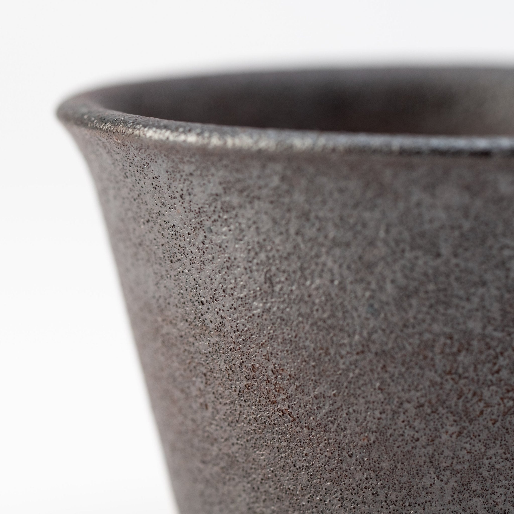 Naginowa Black Standard BANKO Ware Japanese Bonsai Pot 4.3in.