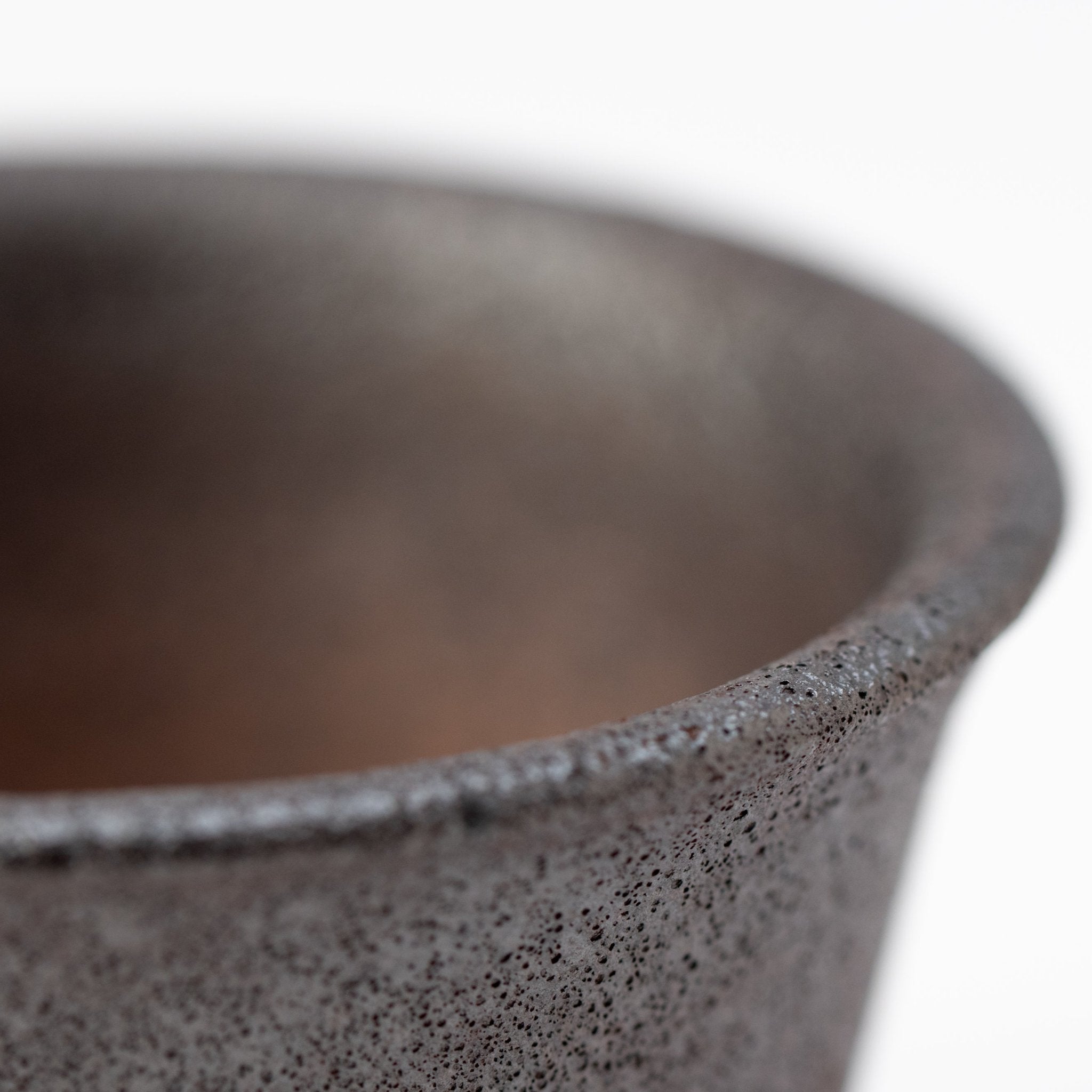 Naginowa Black Standard BANKO Ware Japanese Bonsai Pot 4.3in.