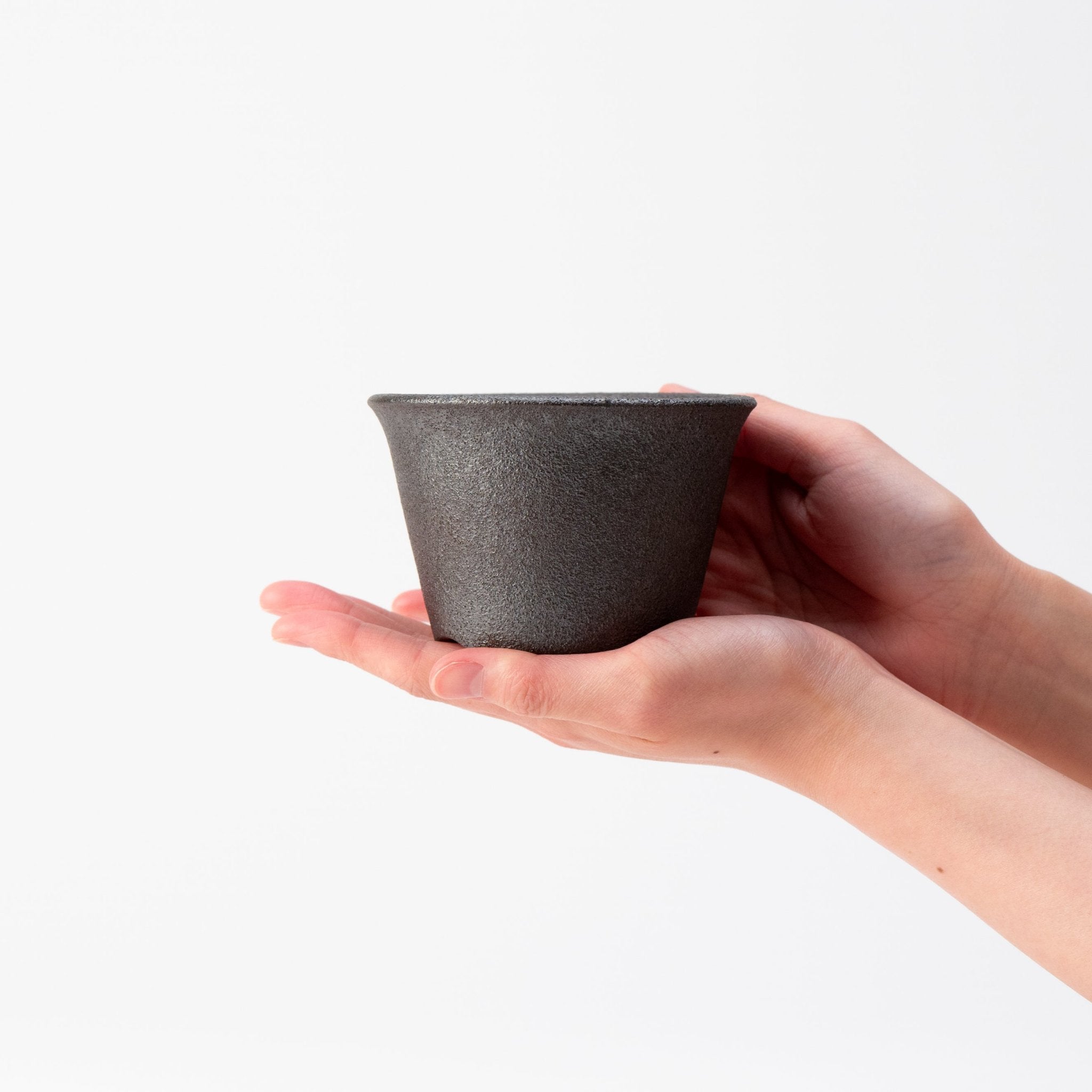Naginowa Black Standard BANKO Ware Japanese Bonsai Pot 4.3in.