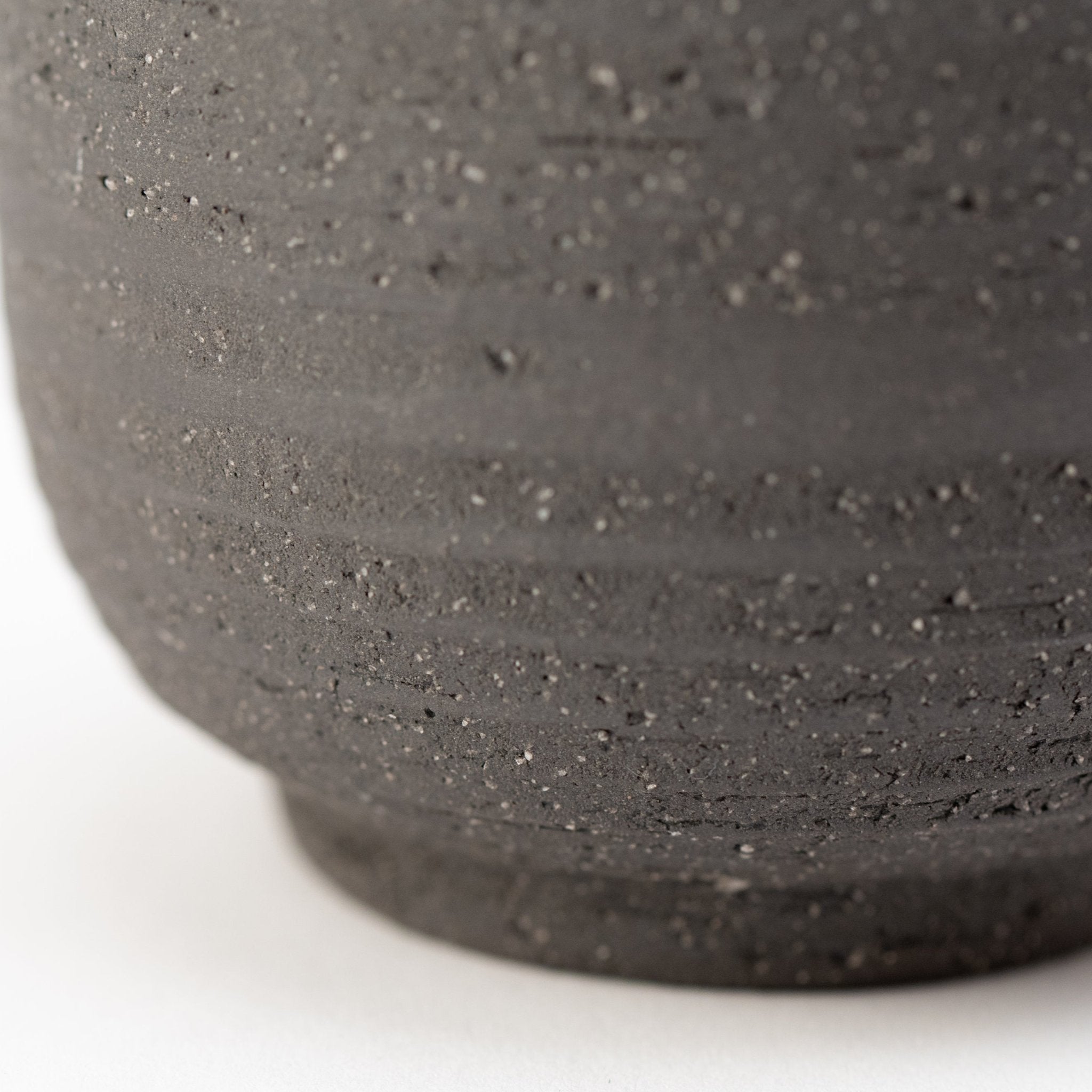 Naginowa black terracotta BANKO Ware Japanese Bonsai Pot 3.5in.