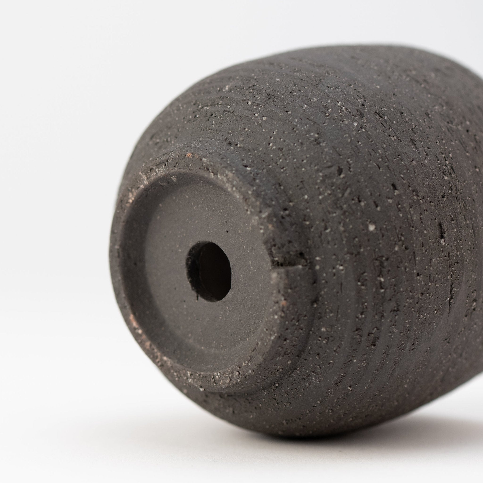 Naginowa black terracotta BANKO Ware Japanese Bonsai Pot 3.5in.