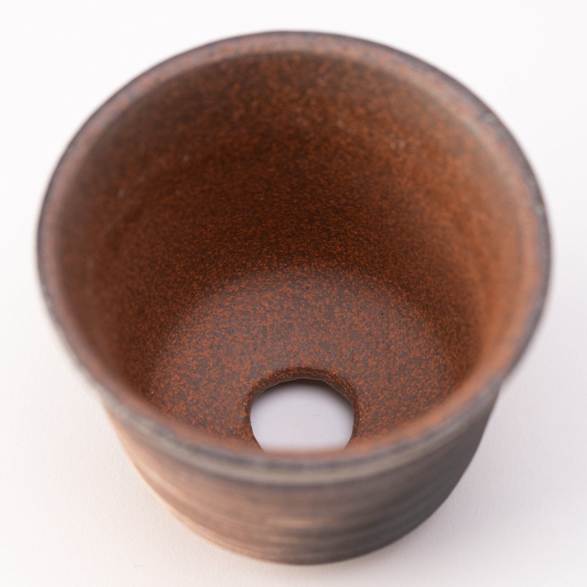 Naginowa Kinbuki Corrugated BANKO Ware Japanese Bonsai Pot 3.6in.