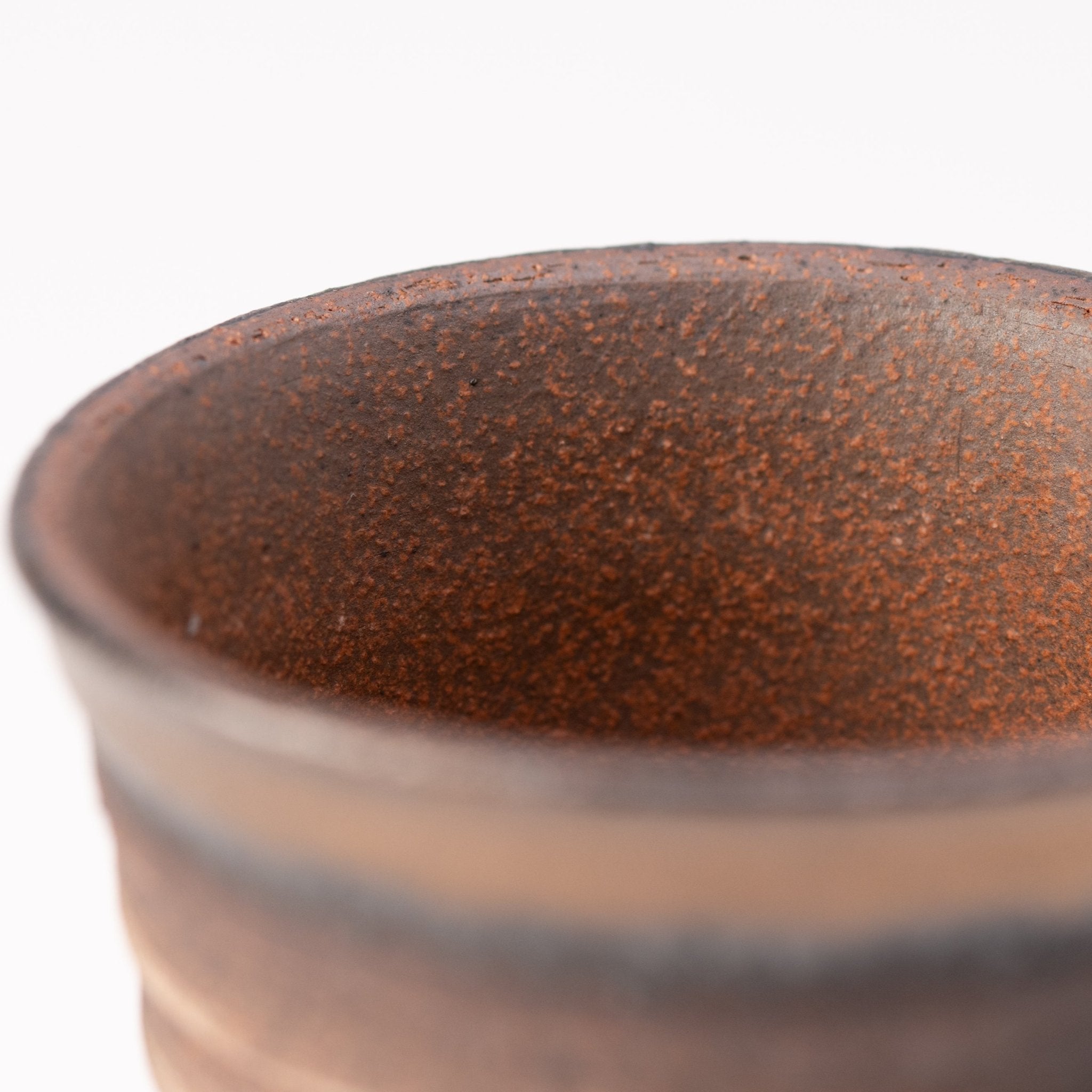 Naginowa Kinbuki Corrugated BANKO Ware Japanese Bonsai Pot 3.6in.