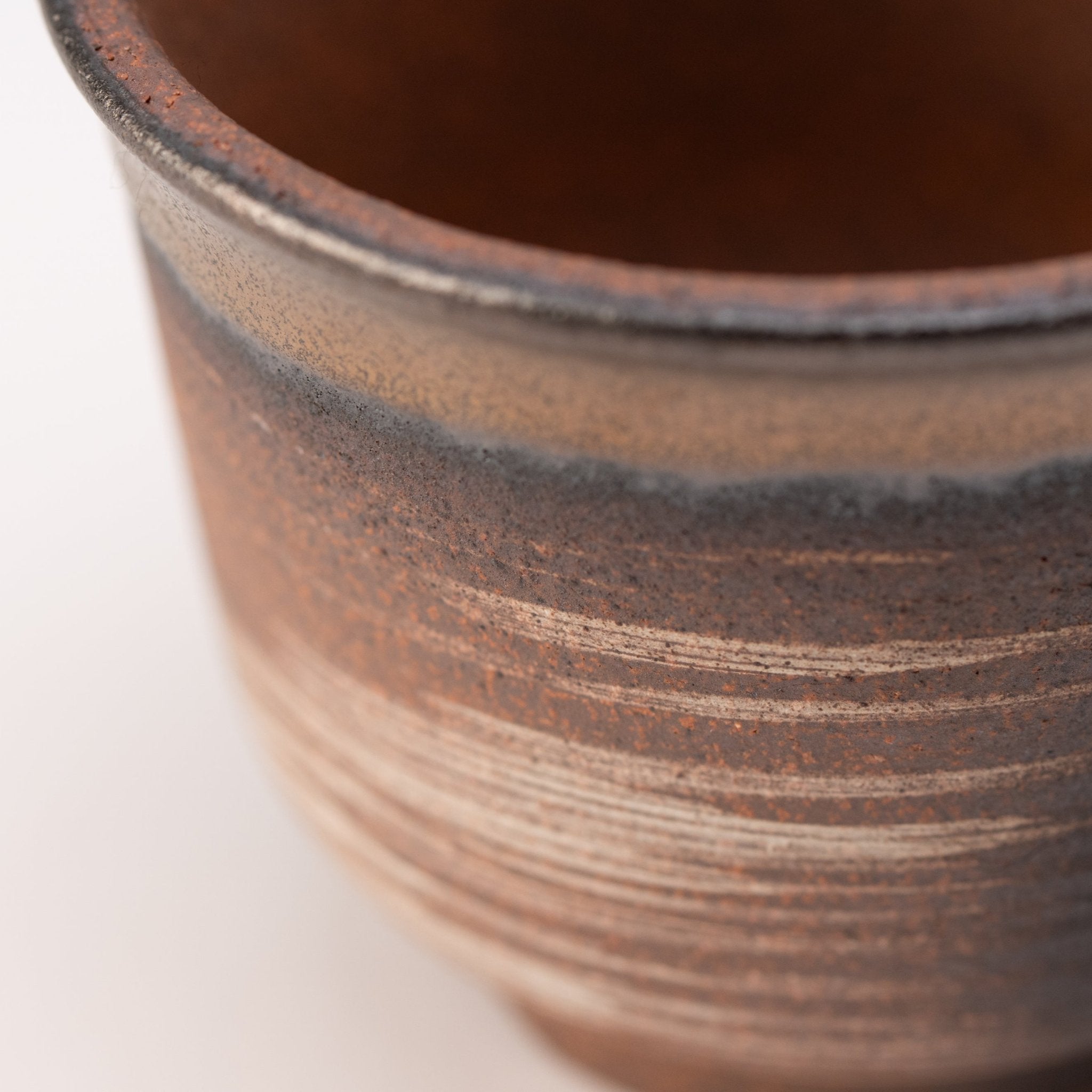 Naginowa Kinbuki Rounded BANKO Ware Japanese Bonsai Pot 4.3in.