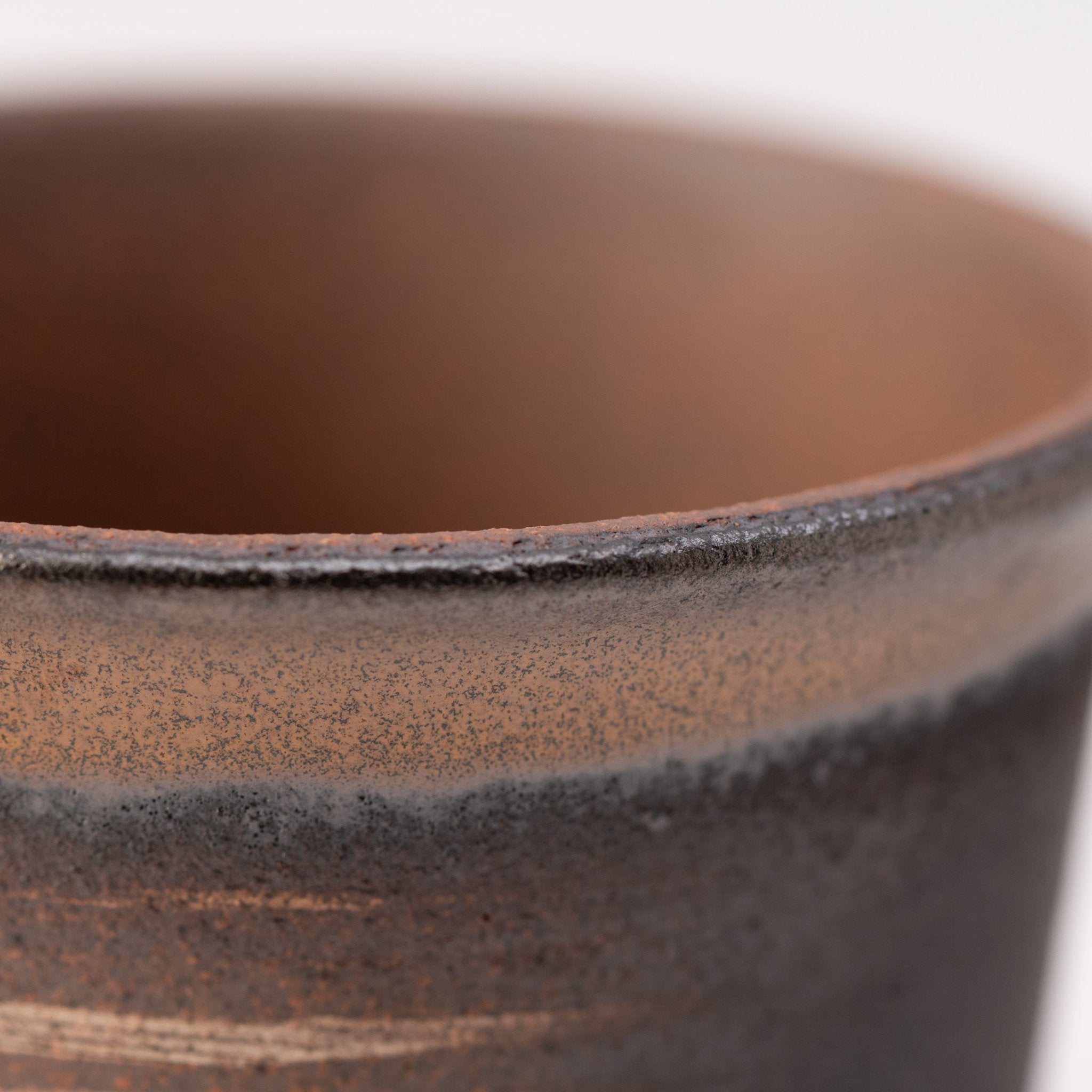 Naginowa Kinbuki Rounded BANKO Ware Japanese Bonsai Pot 4.3in.