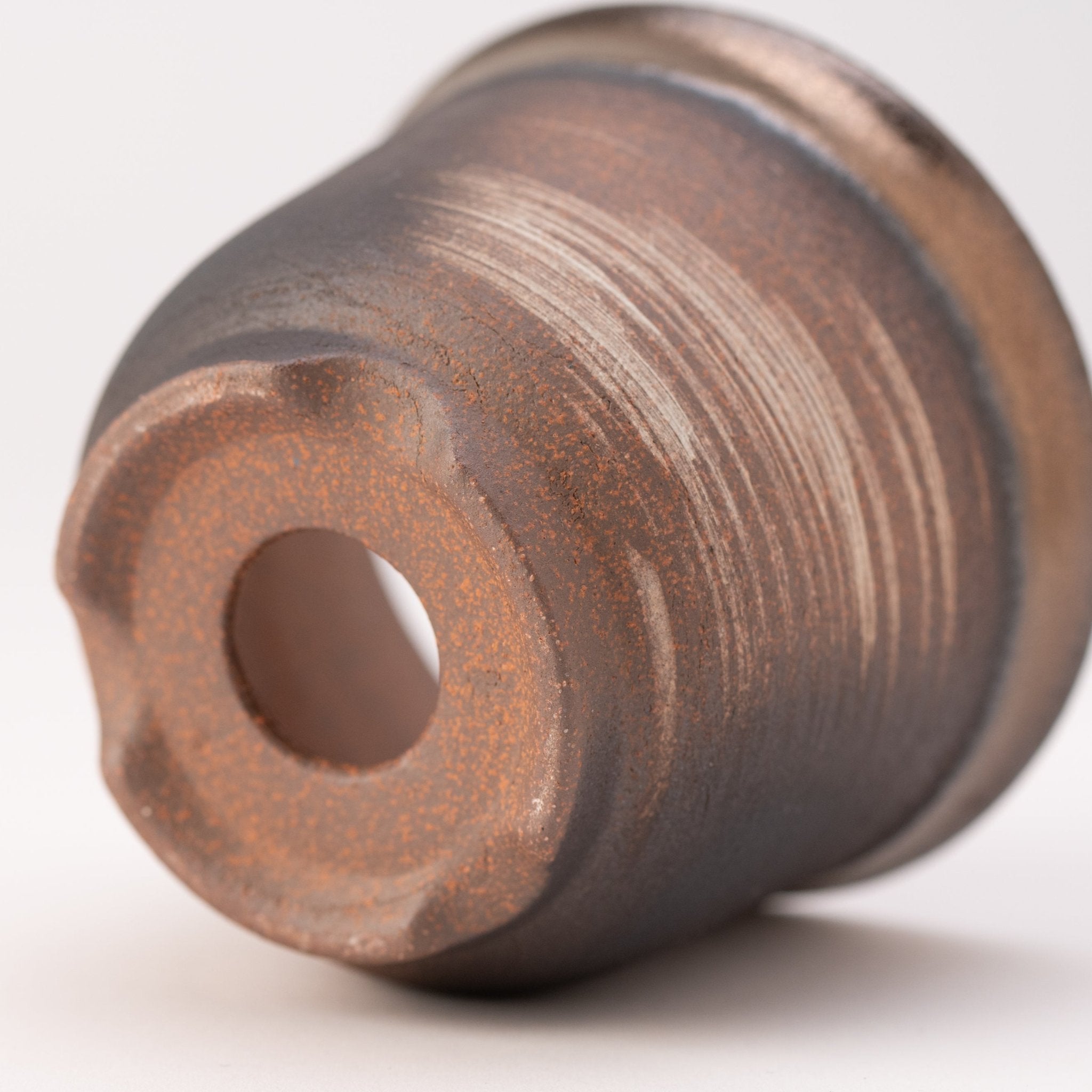 Naginowa Kinbuki Rounded BANKO Ware Japanese Bonsai Pot 4.3in.