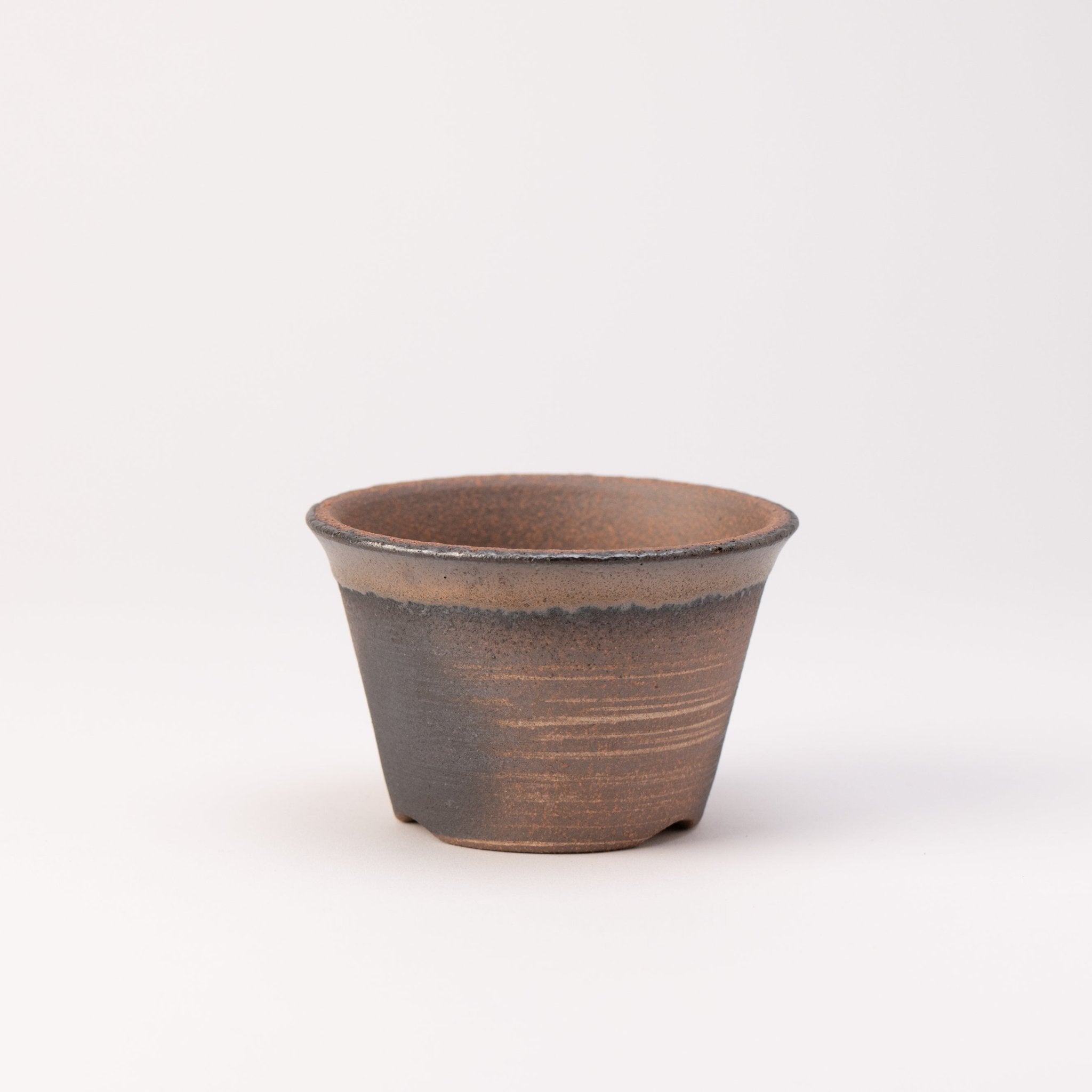 Naginowa Kinbuki Standard BANKO Ware Japanese Bonsai Pot 4.3in.