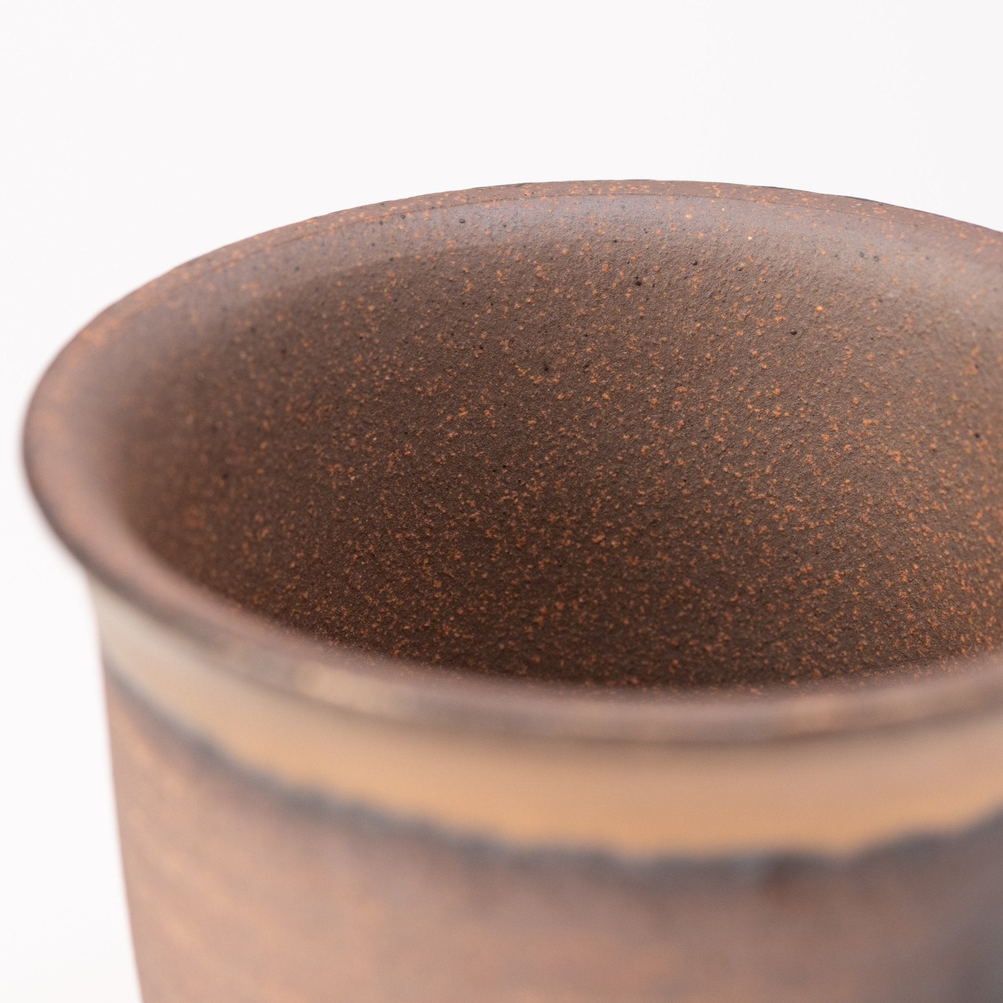 Naginowa Kinbuki Deep rounded BANKO Ware Japanese Bonsai Pot 4.7in.