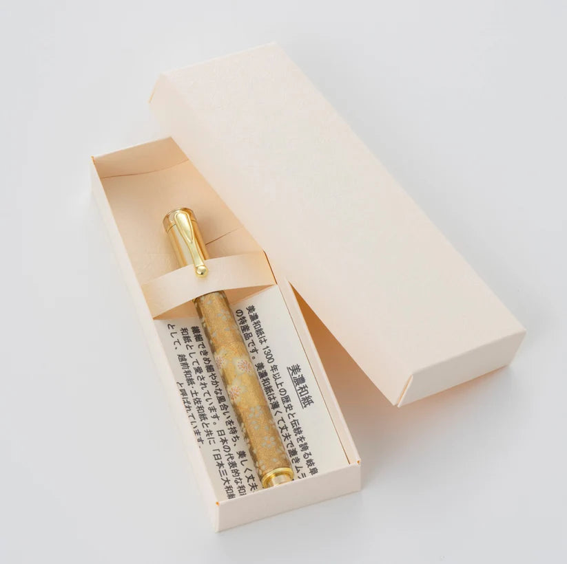 F-style Miyabina Mino Washi Yuzen Pattern Magnet Cap Fountain Pen Weeping Cherry Blossom/Red TWM2302