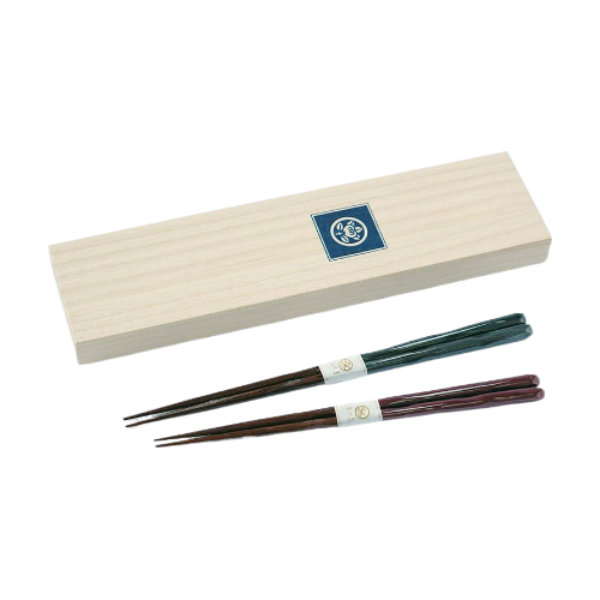 Japanese Yakumo Couples Chopsticks Set in Paulownia Box