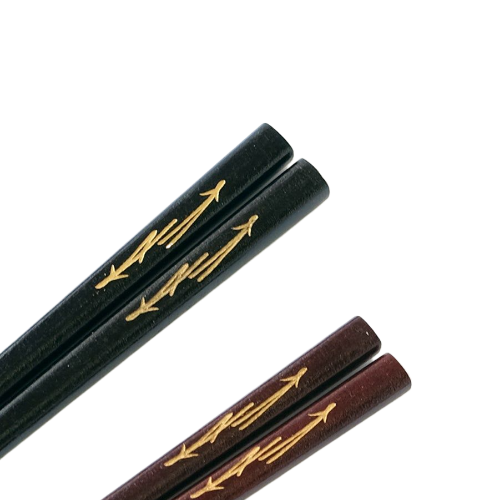 Japanese Love Pine Leaf Couples Chopsticks Set in Paulownia Box