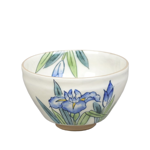 Traditional Matcha Bowl Iris Ensata